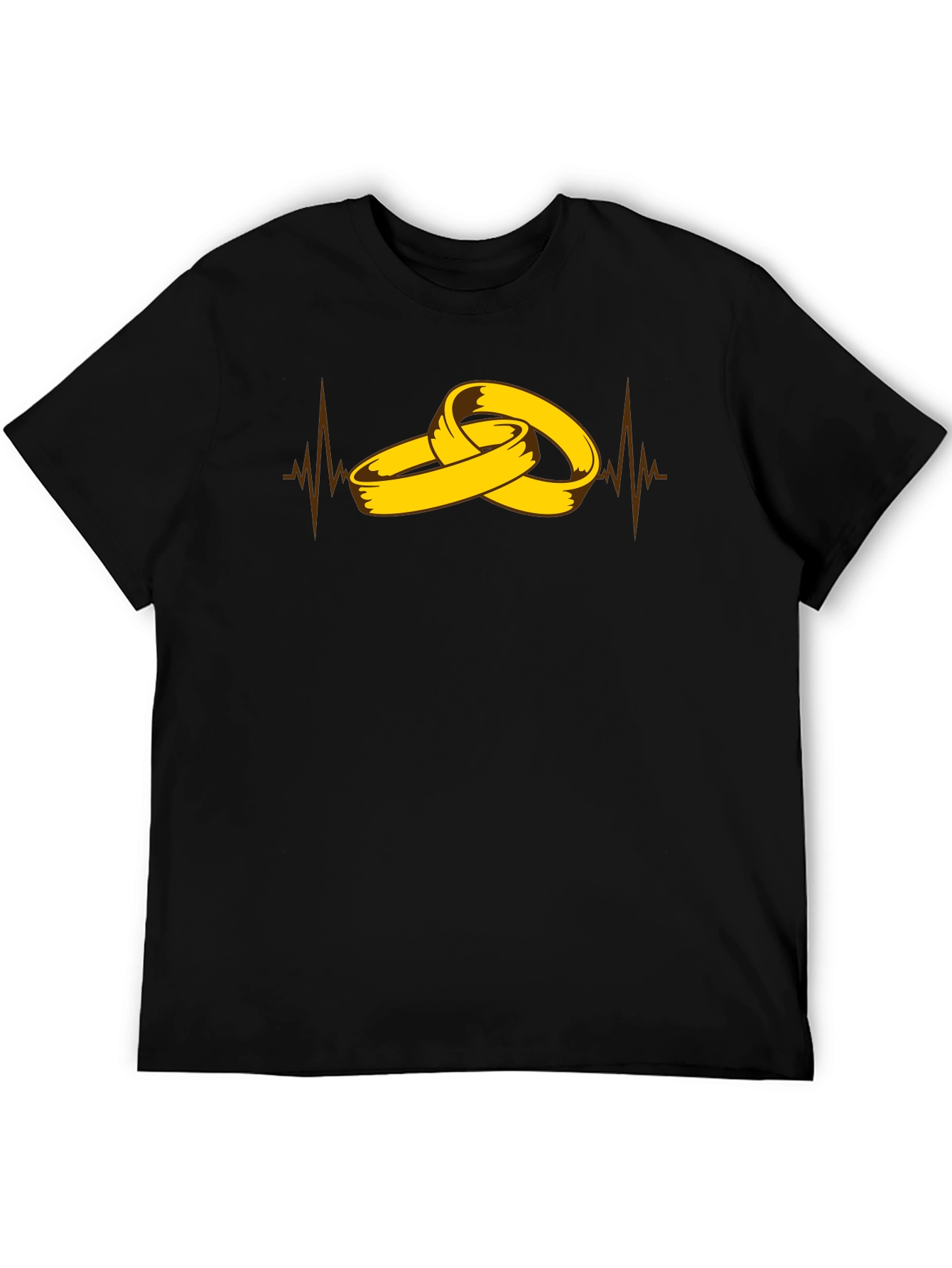 Wedding Rings Heartbeat Graphic Tee