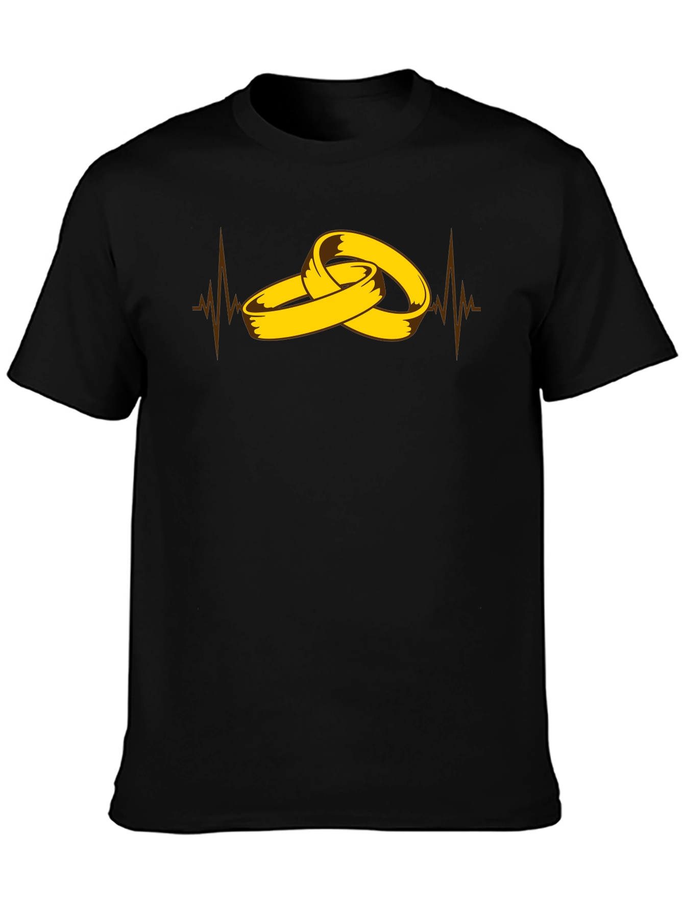 Wedding Rings Heartbeat Graphic Tee