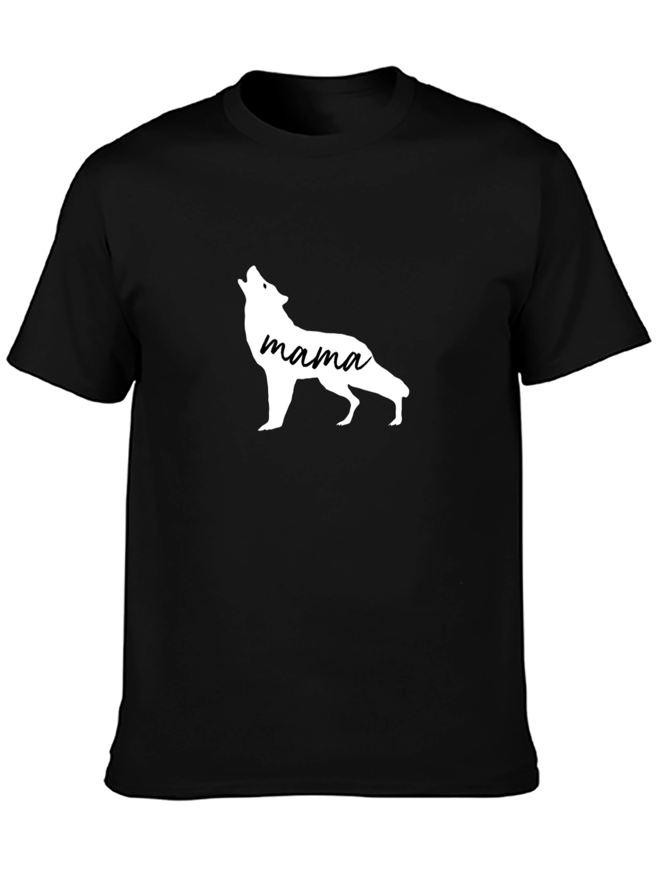 Mama Wolf Graphic Tee - Black T-Shirt