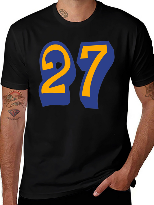 Number 27 Graphic Tee - Black T-Shirt