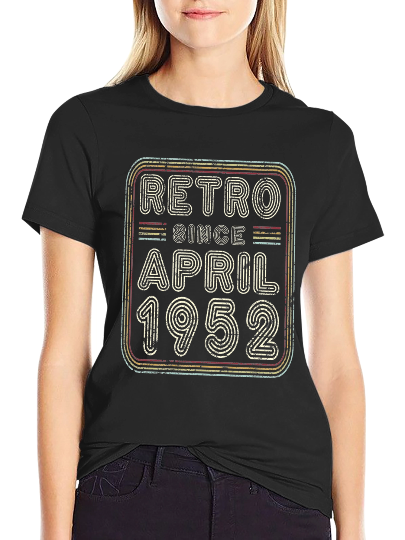 Retro Since April 1952 Black T-Shirt