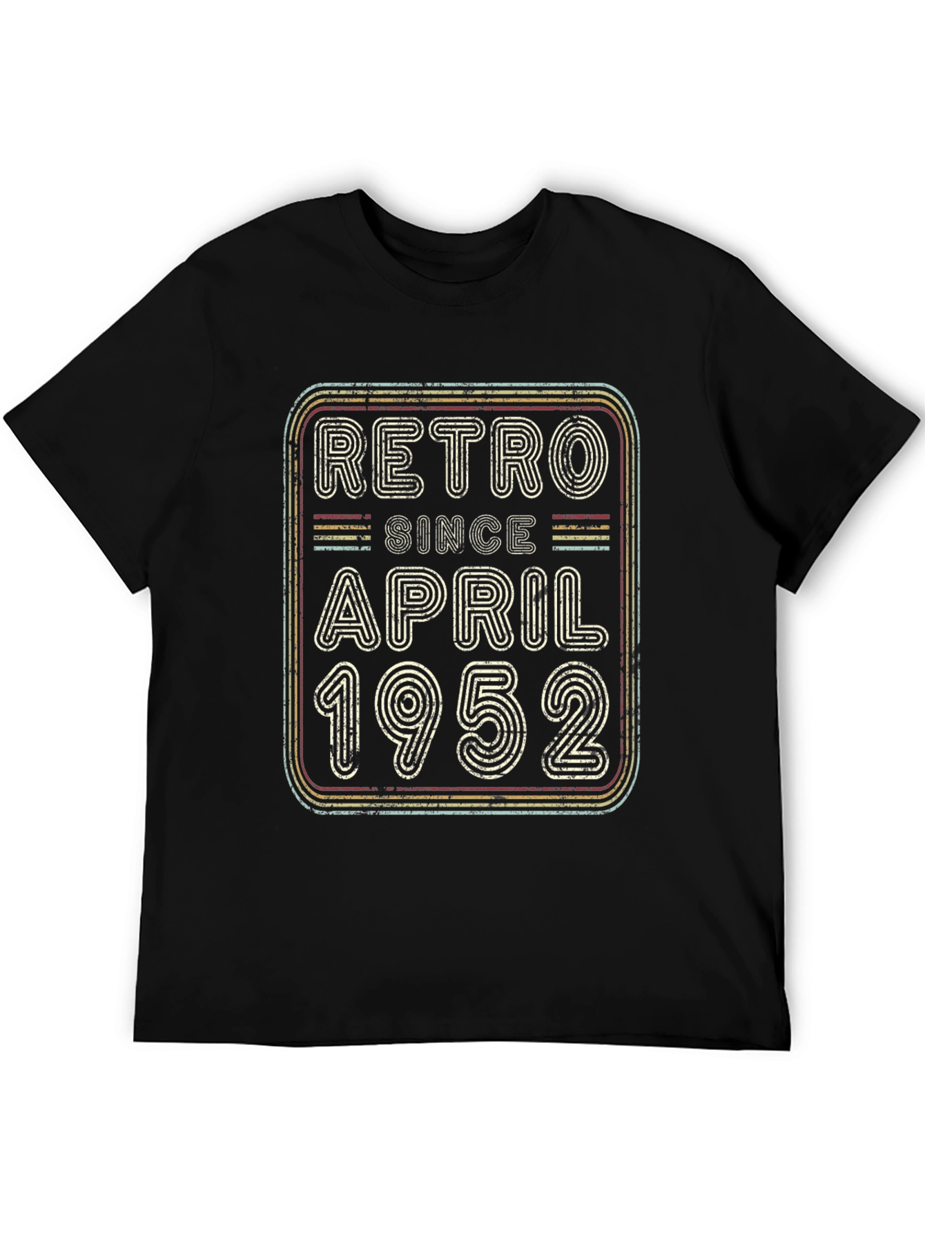 Retro Since April 1952 Black T-Shirt