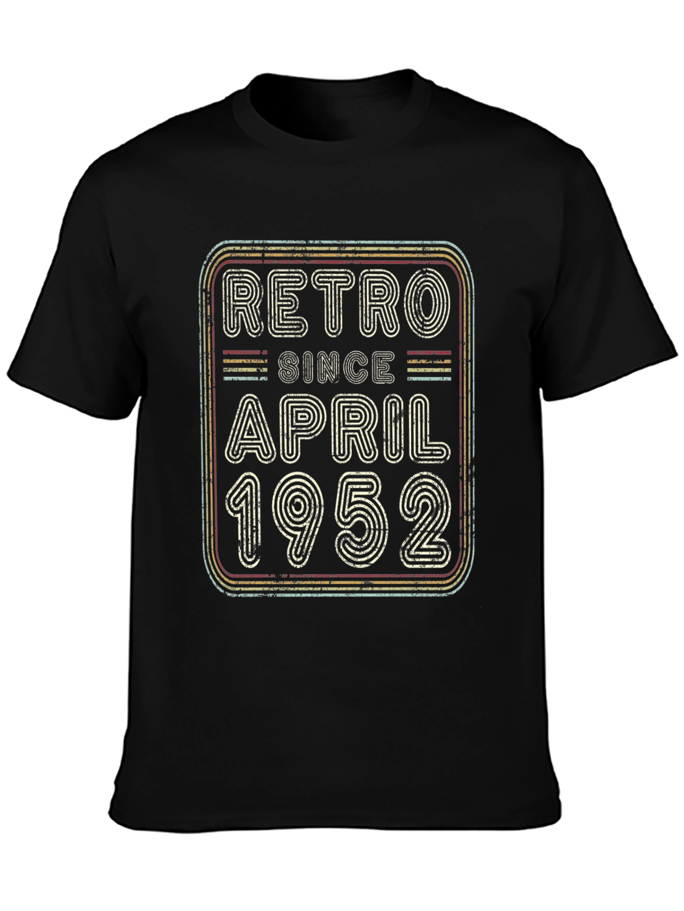 Retro Since April 1952 Black T-Shirt