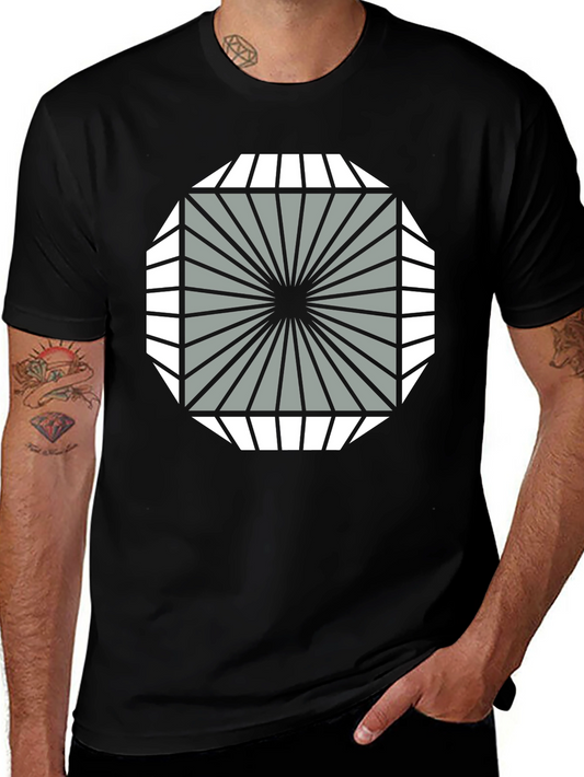 Geometric Graphic Tee - Stylish Modern Design