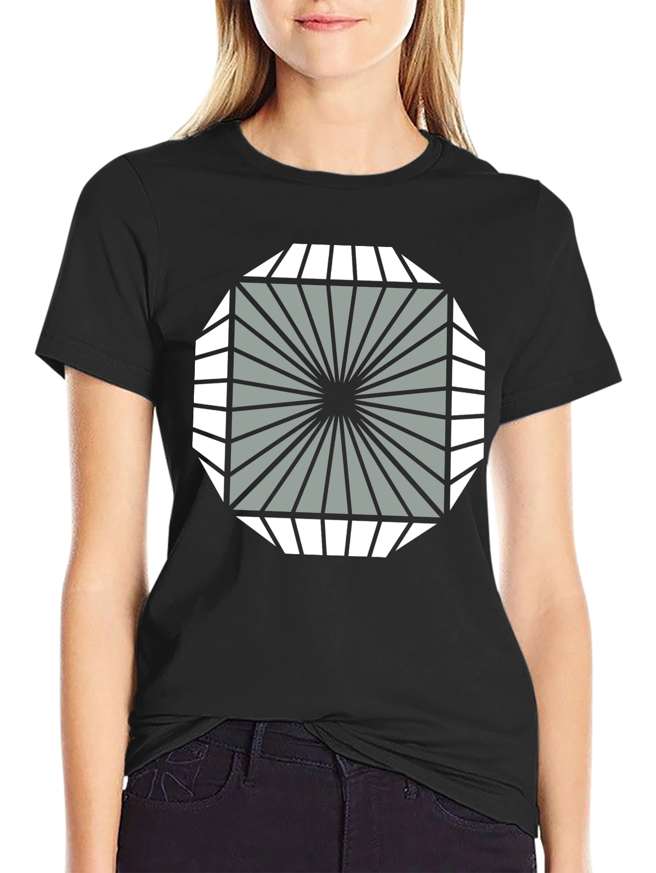 Geometric Graphic Tee - Stylish Modern Design