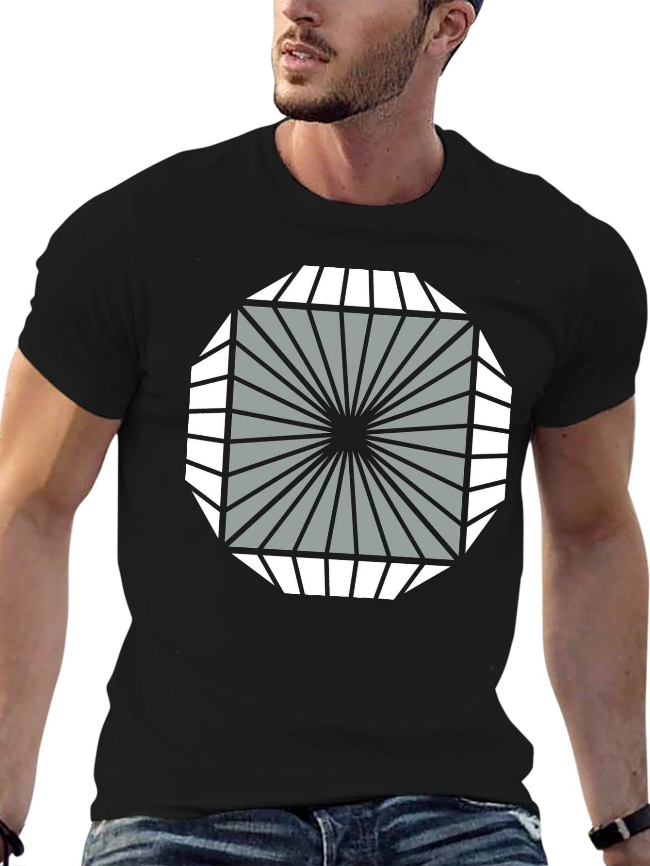 Geometric Graphic Tee - Stylish Modern Design
