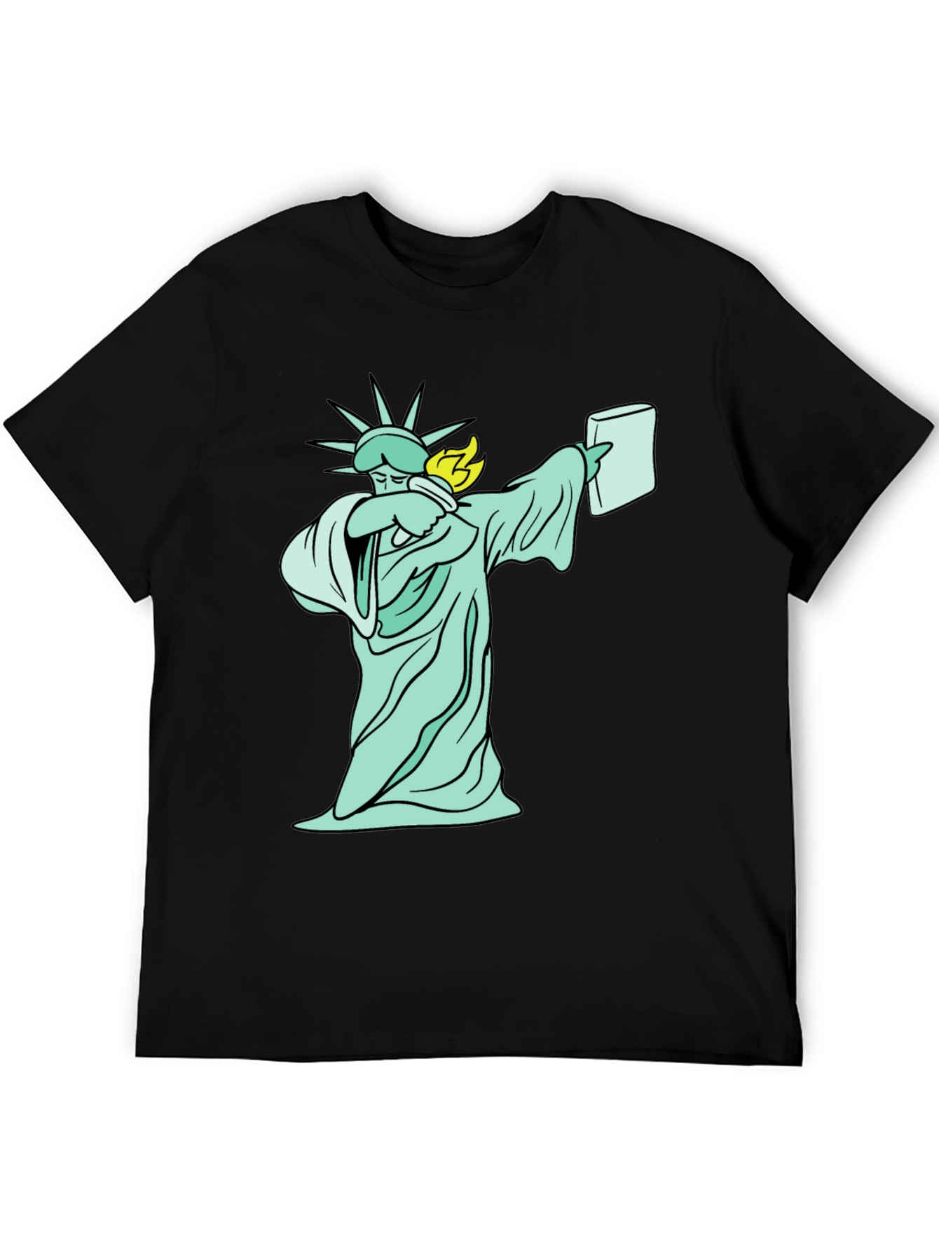 Dabbing Statue of Liberty T-Shirt - Funny Design