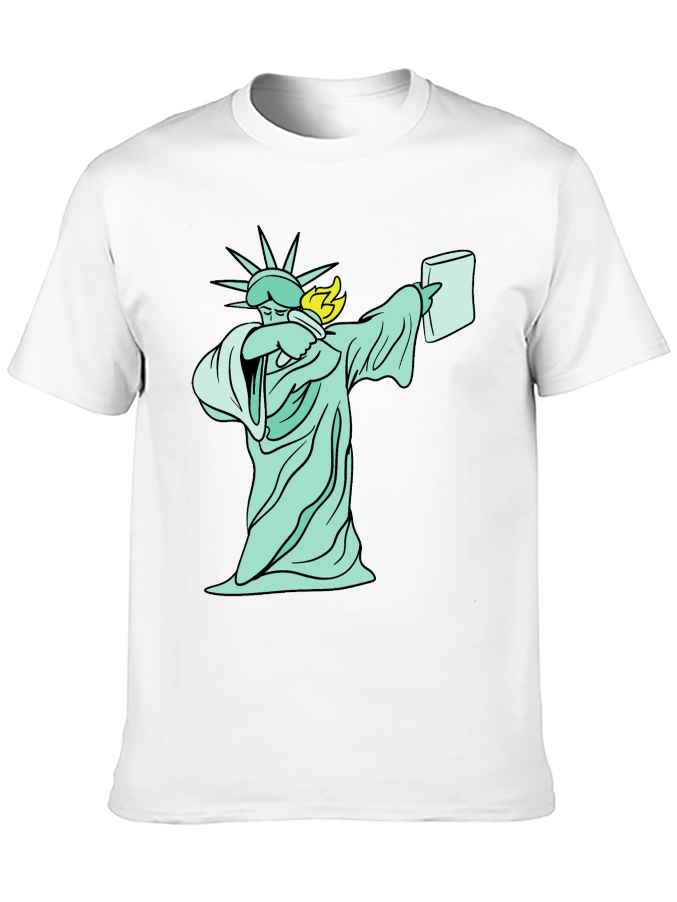 Dabbing Statue of Liberty T-Shirt - Funny Design