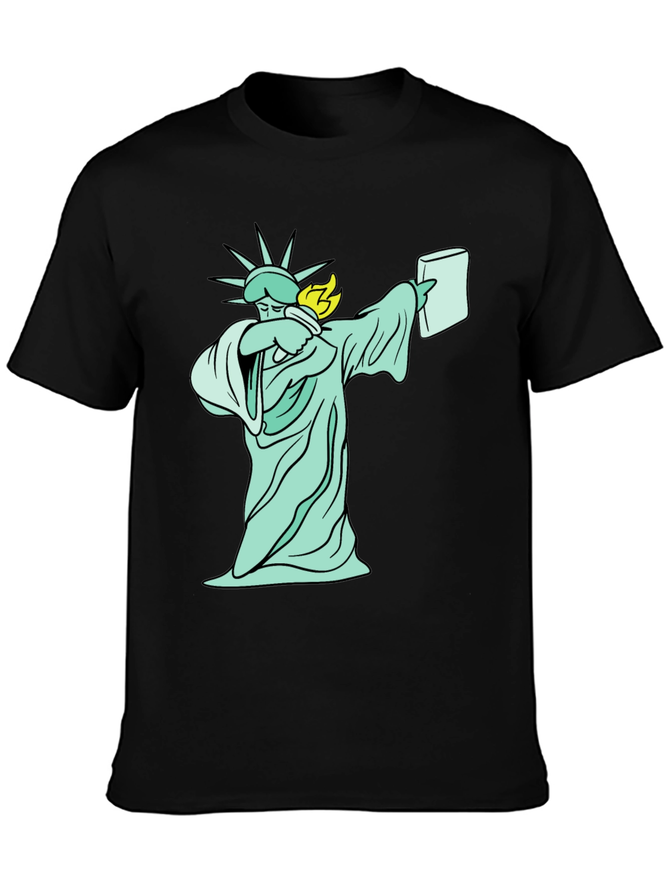 Dabbing Statue of Liberty T-Shirt - Funny Design
