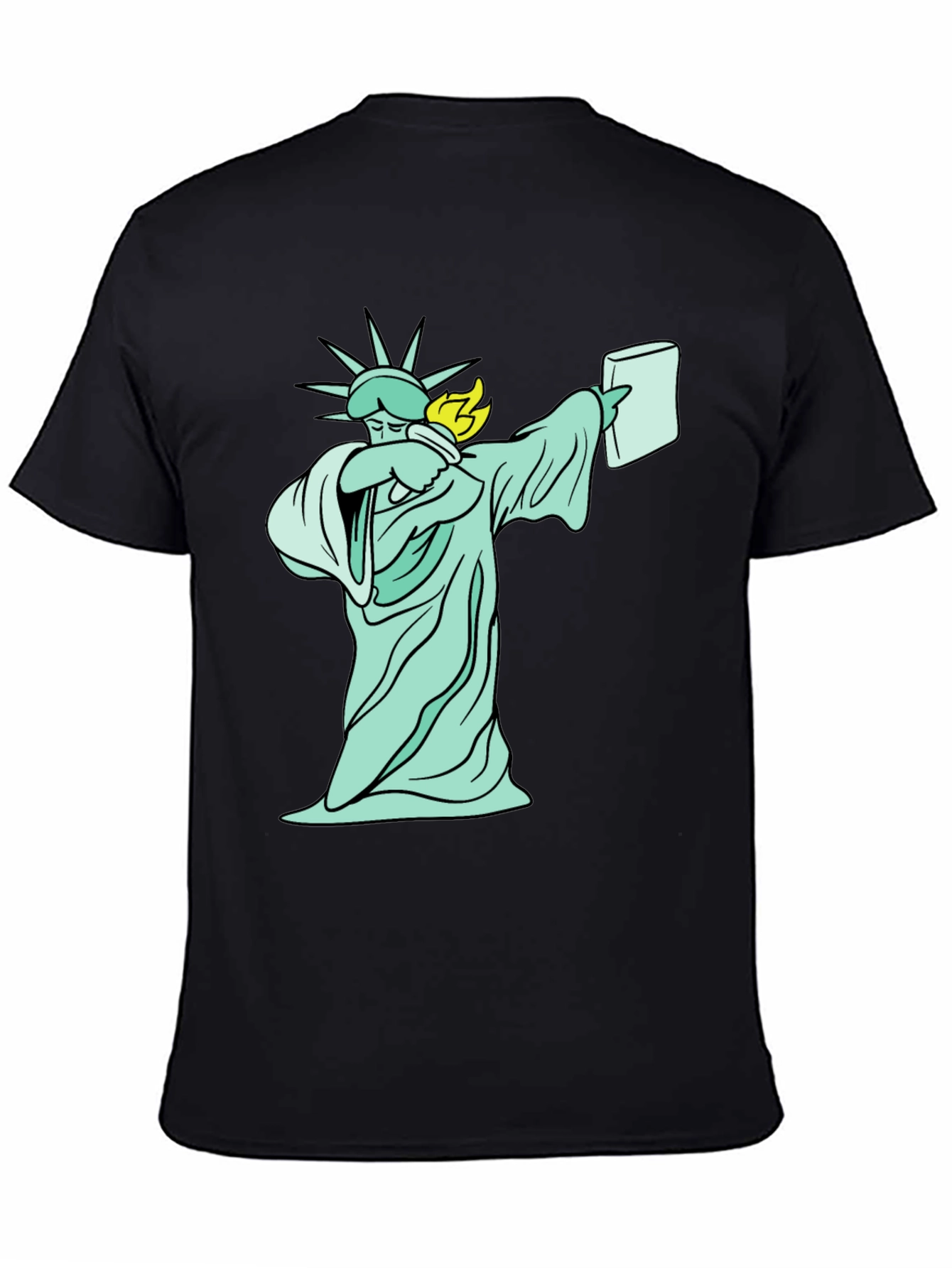 Dabbing Statue of Liberty T-Shirt - Funny Design