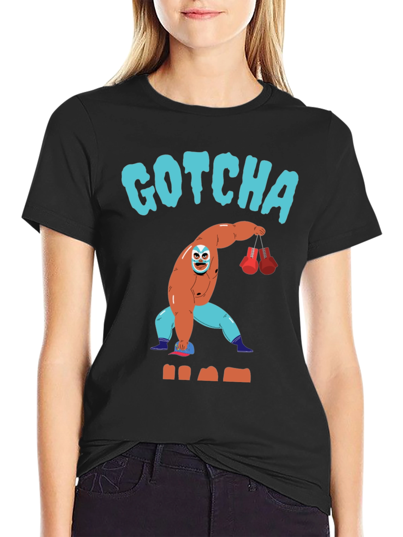 Gotcha Lucha Libre Wrestler Graphic T-Shirt