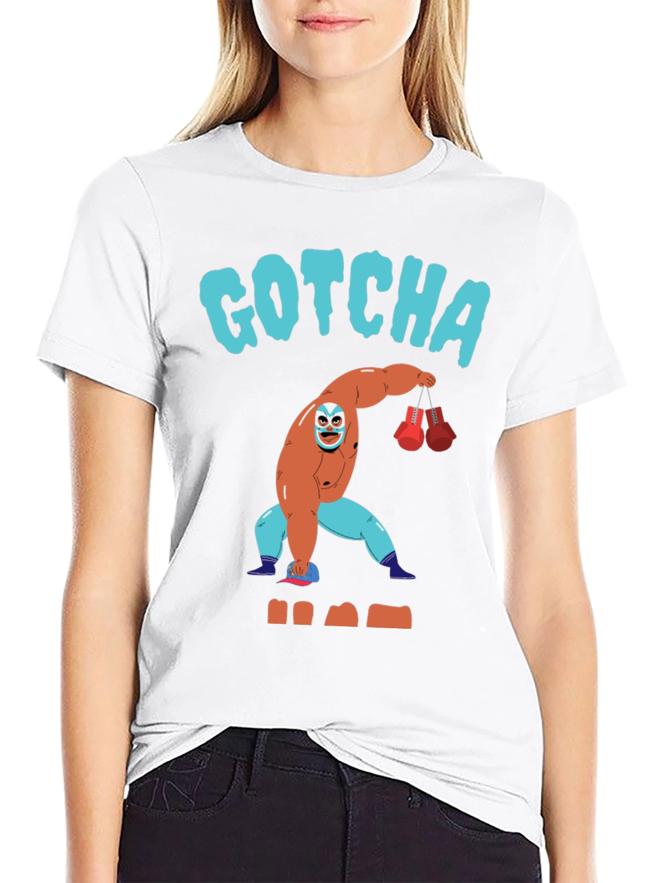 Gotcha Lucha Libre Wrestler Graphic T-Shirt