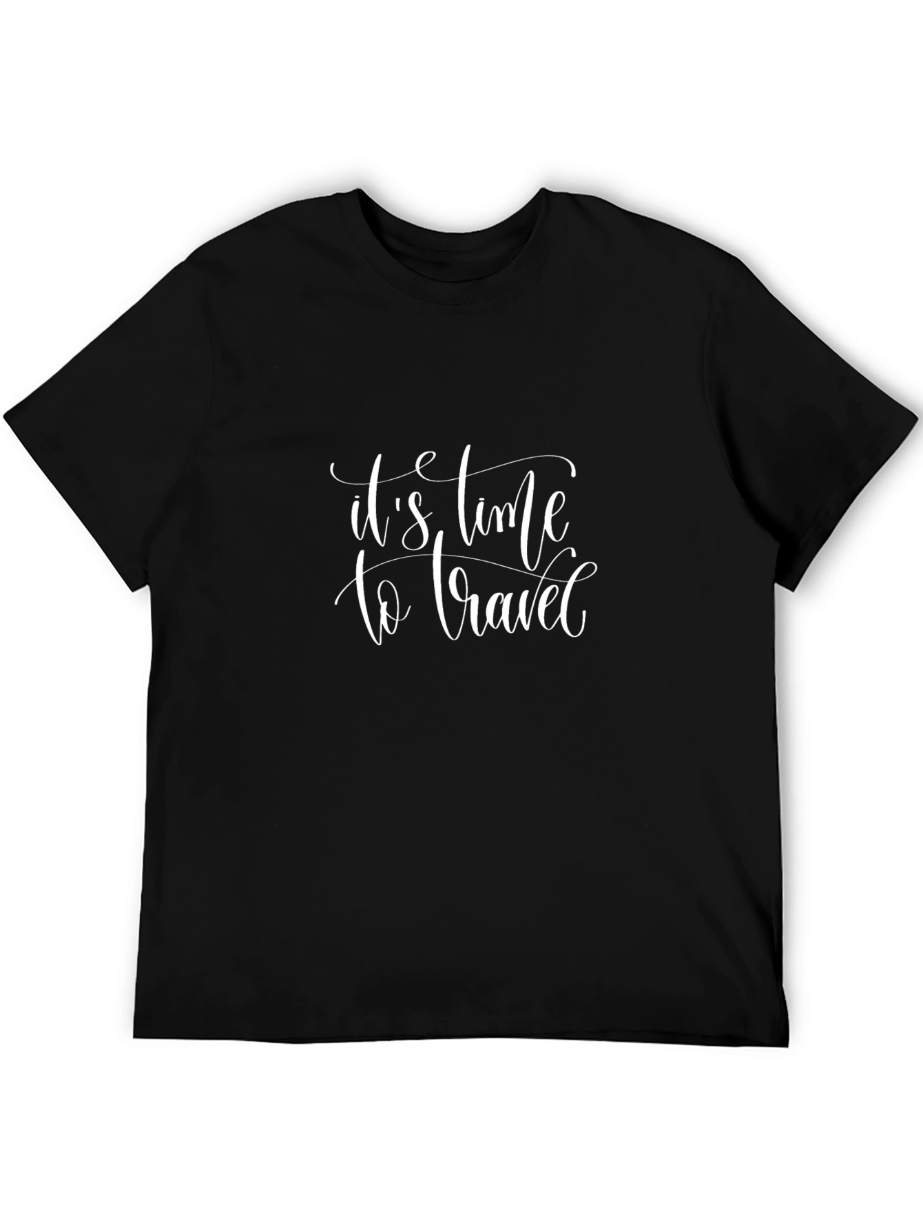 Its Time to Travel Graphic Tee - Black