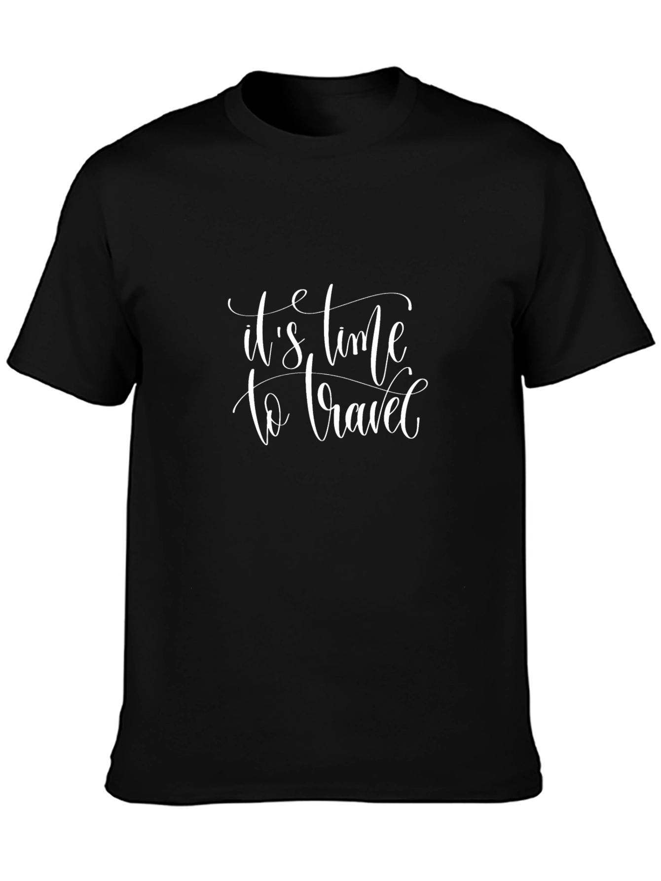 Its Time to Travel Graphic Tee - Black