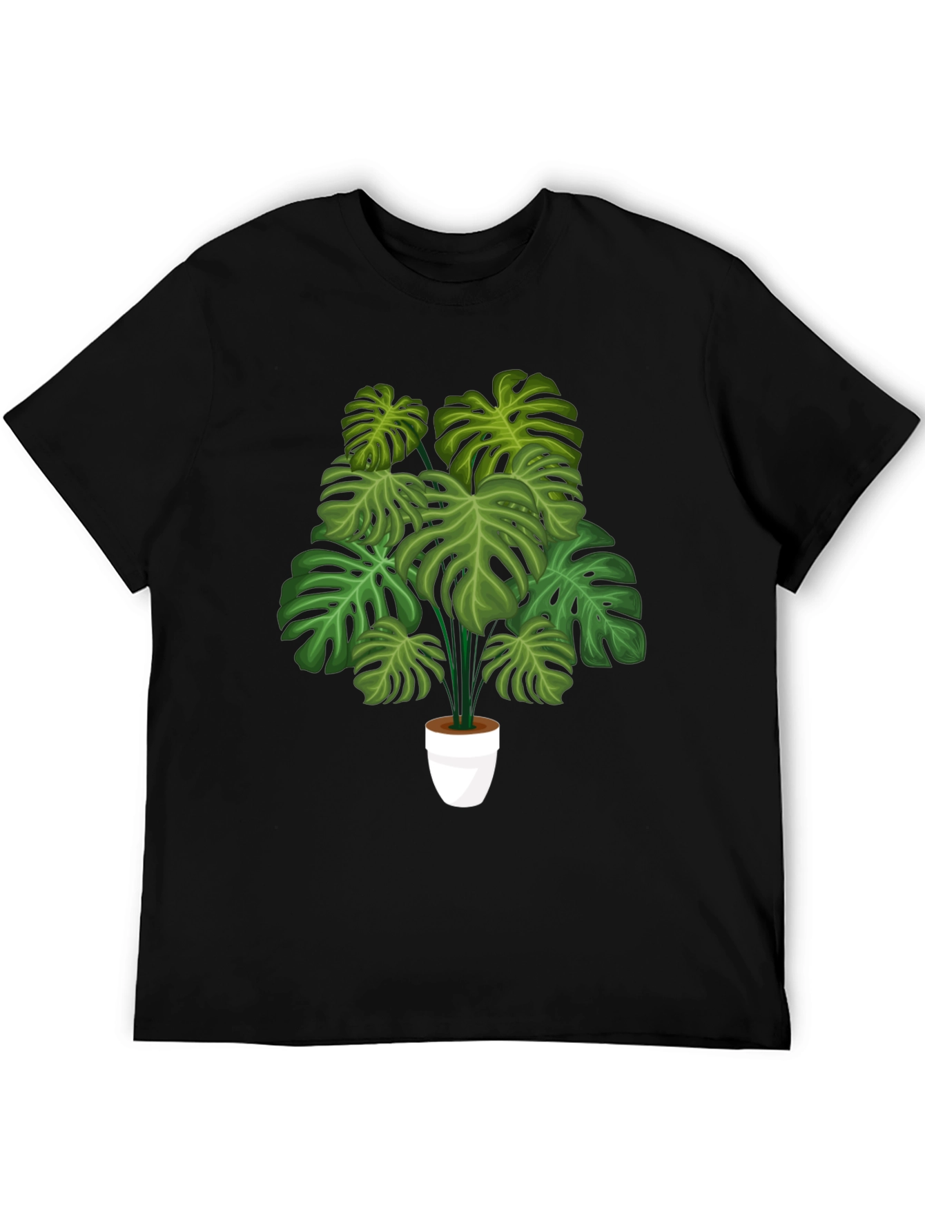 Monstera Plant Graphic Tee - Trendy Botanical Shirt