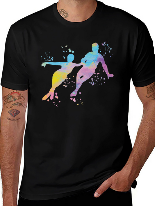 Watercolor Ice Skating T-Shirt