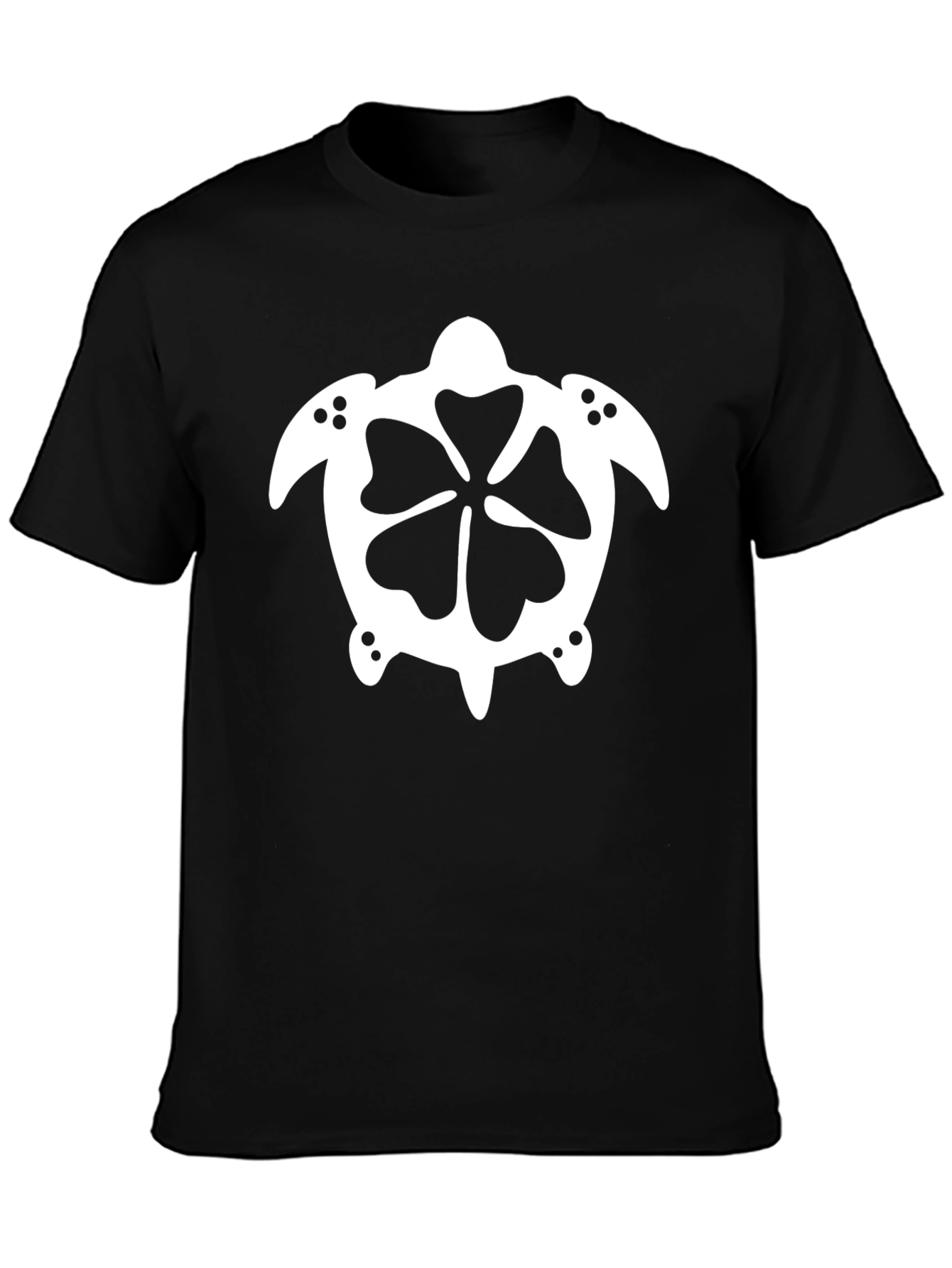 Black Turtle Clover Graphic T-Shirt
