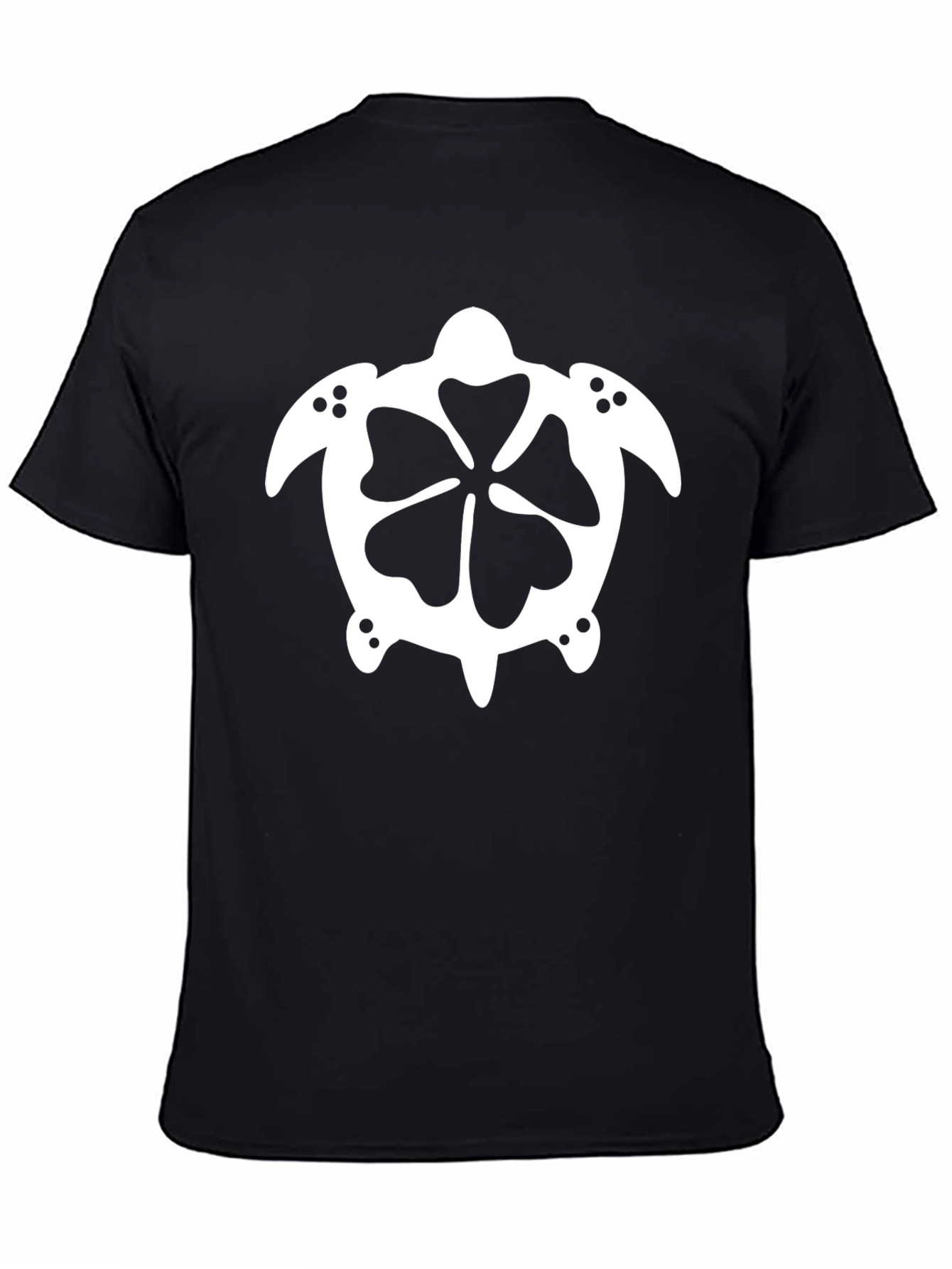Black Turtle Clover Graphic T-Shirt