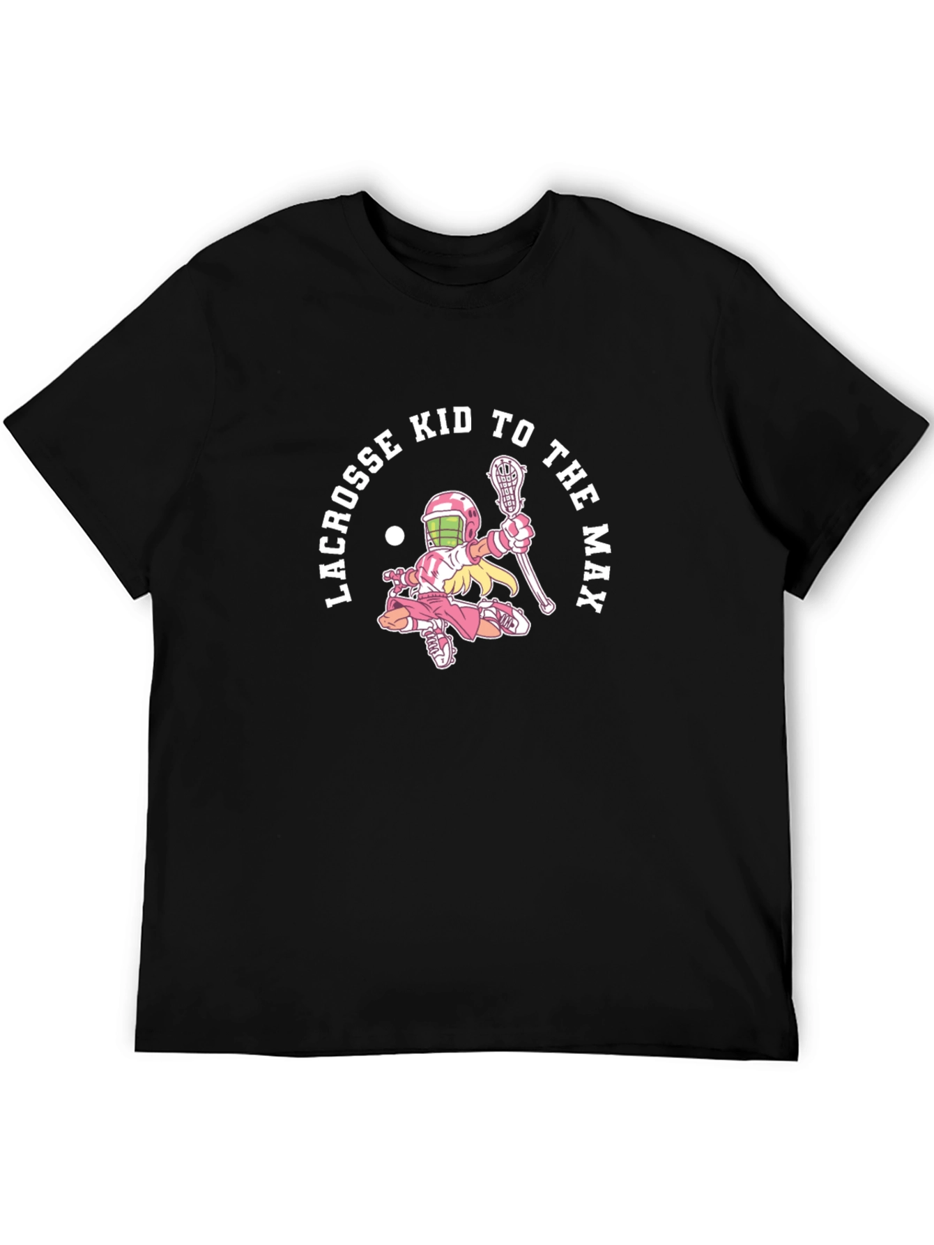 Lacrosse Kid to the Max Black T-Shirt