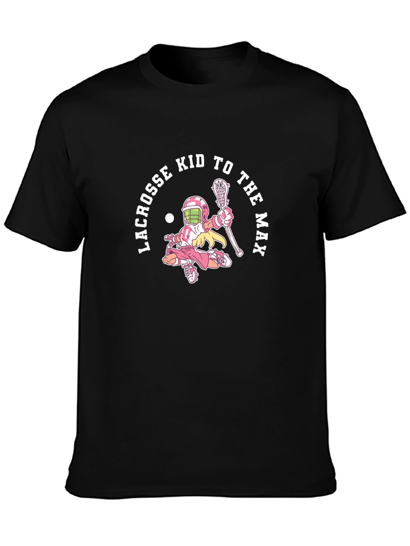 Lacrosse Kid to the Max Black T-Shirt
