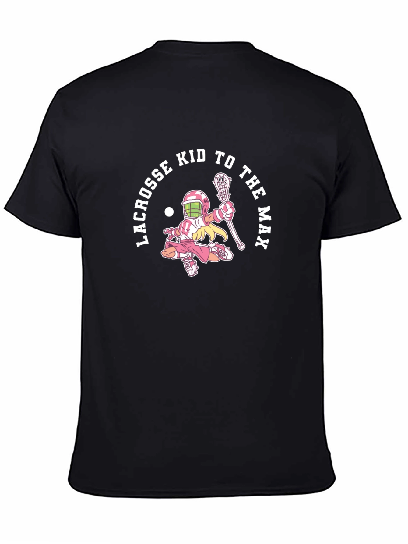 Lacrosse Kid to the Max Black T-Shirt