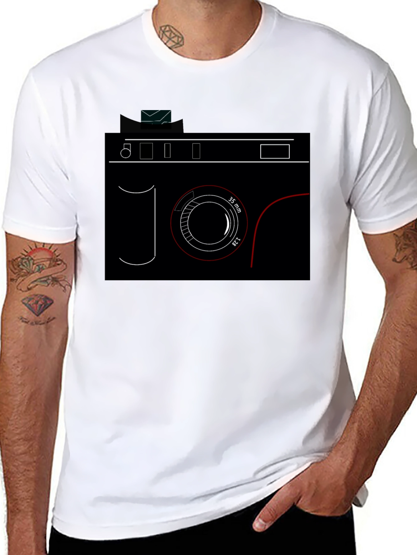 Camera Graphic Black T-Shirt