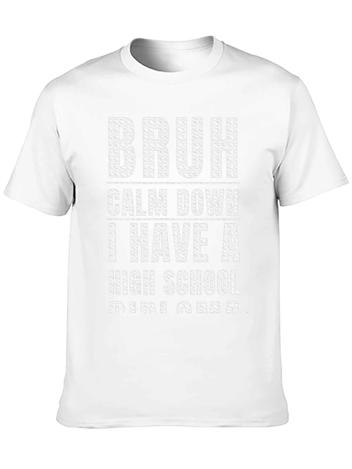 Bruh Calm Down Diploma Graphic T-Shirt