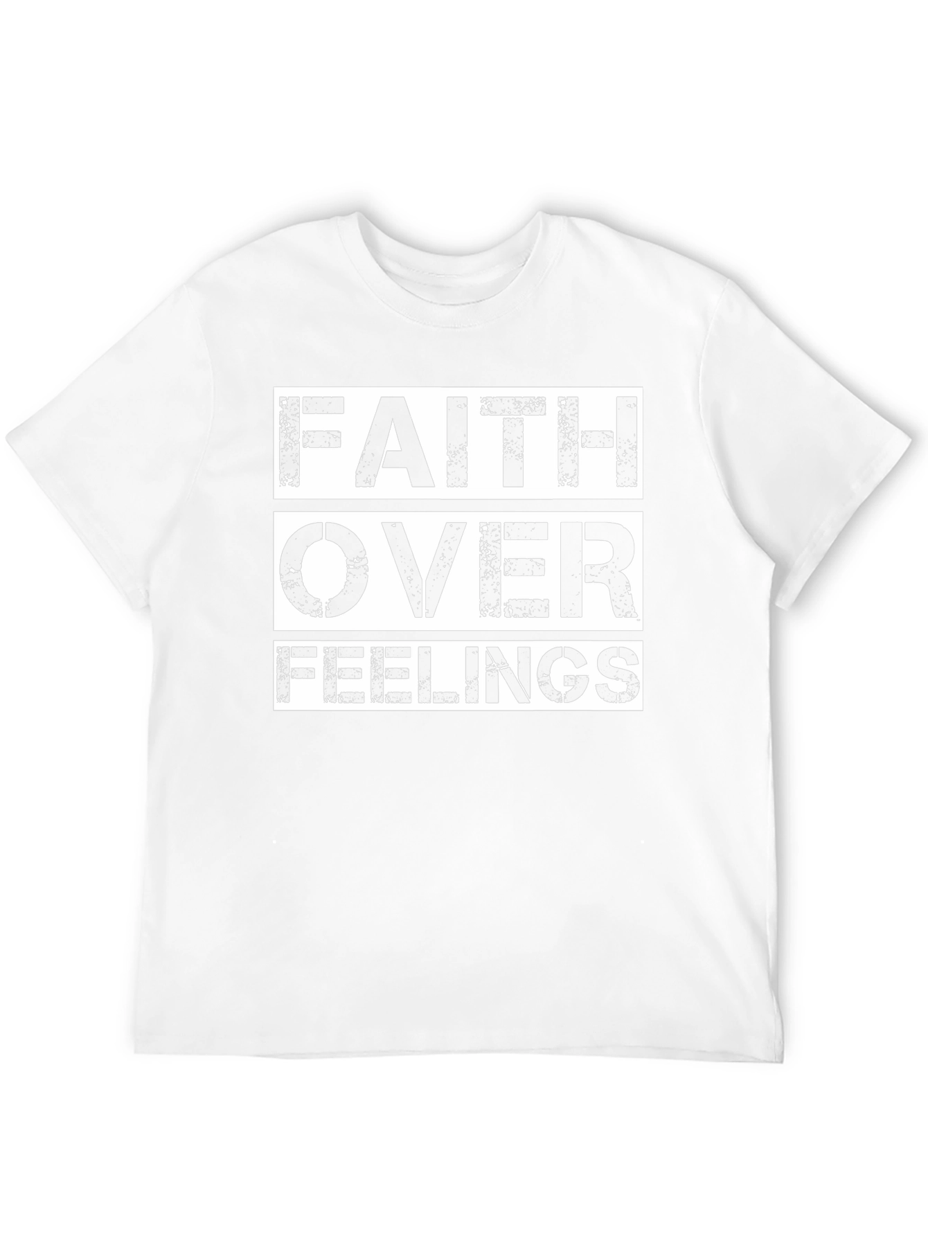 Faith Over Feelings Black Graphic T-Shirt