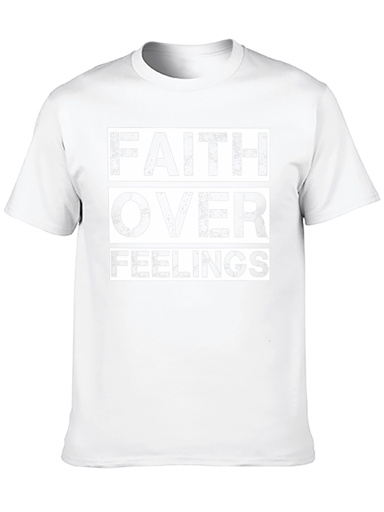 Faith Over Feelings Black Graphic T-Shirt