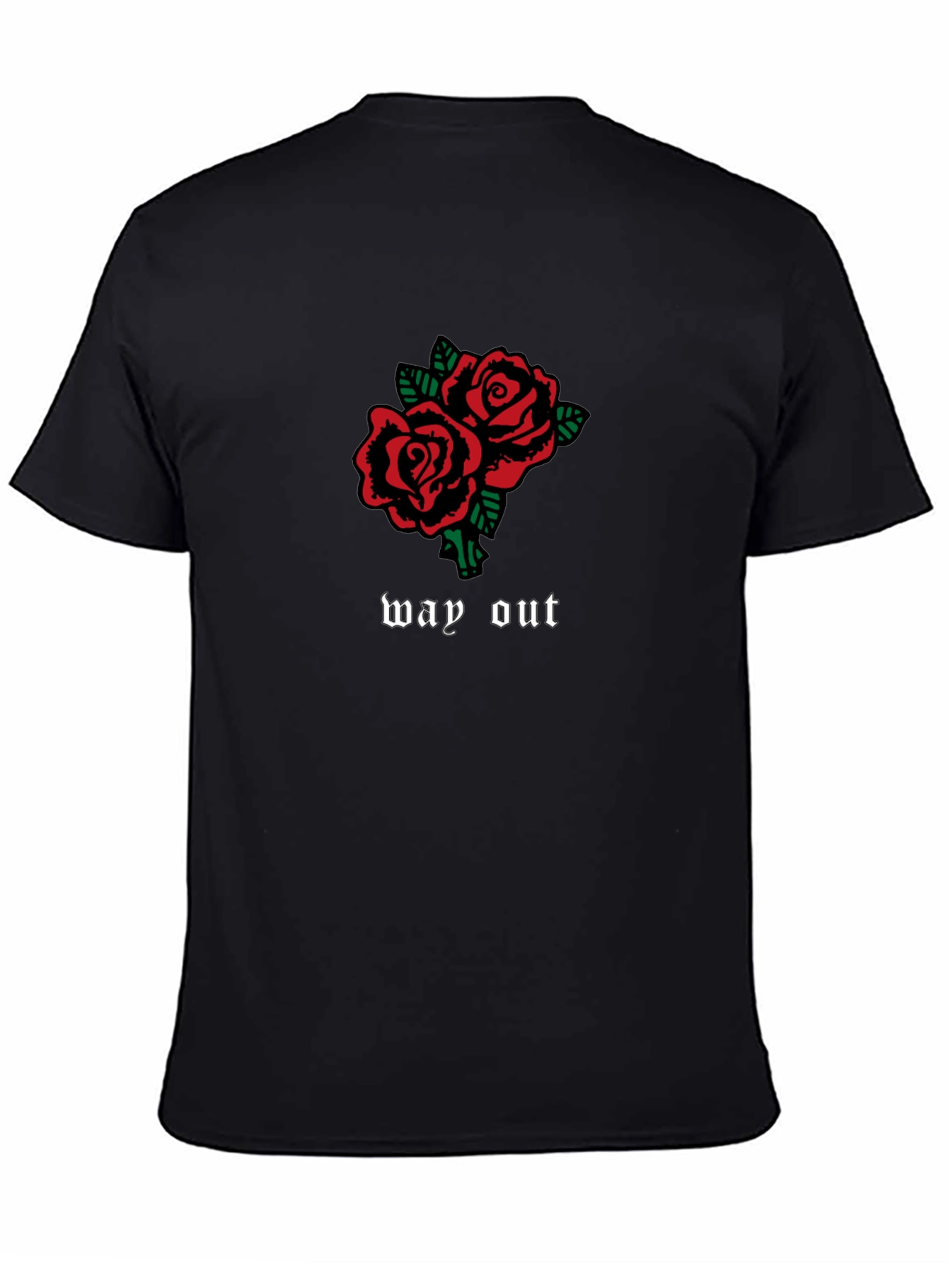 Way Out Roses Graphic Tee - Classic Black Cotton