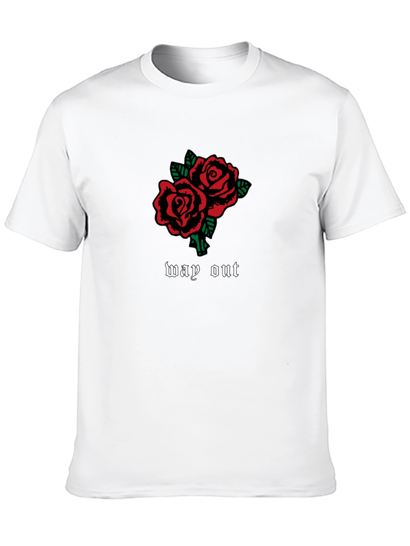 Way Out Roses Graphic Tee - Classic Black Cotton