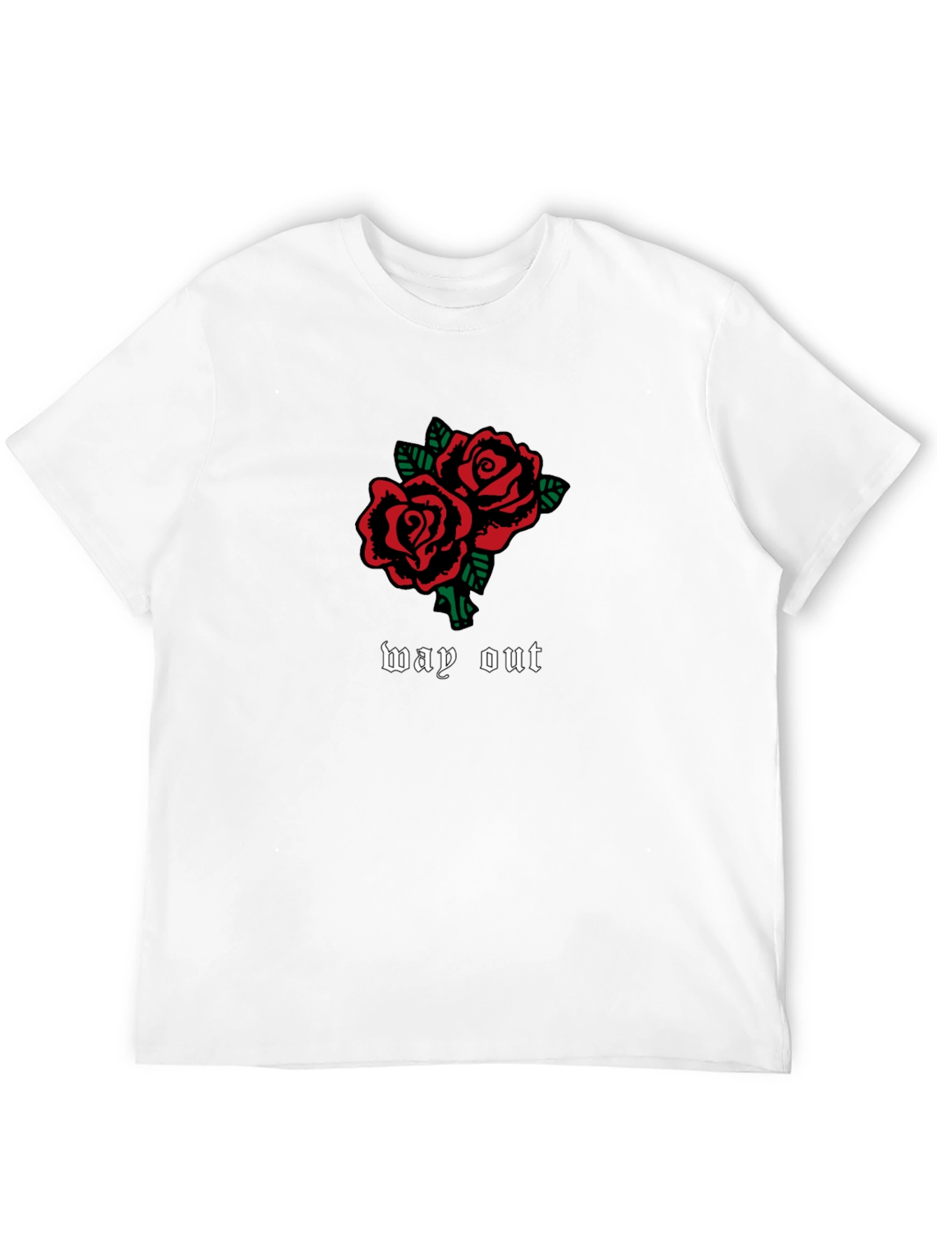 Way Out Roses Graphic Tee - Classic Black Cotton