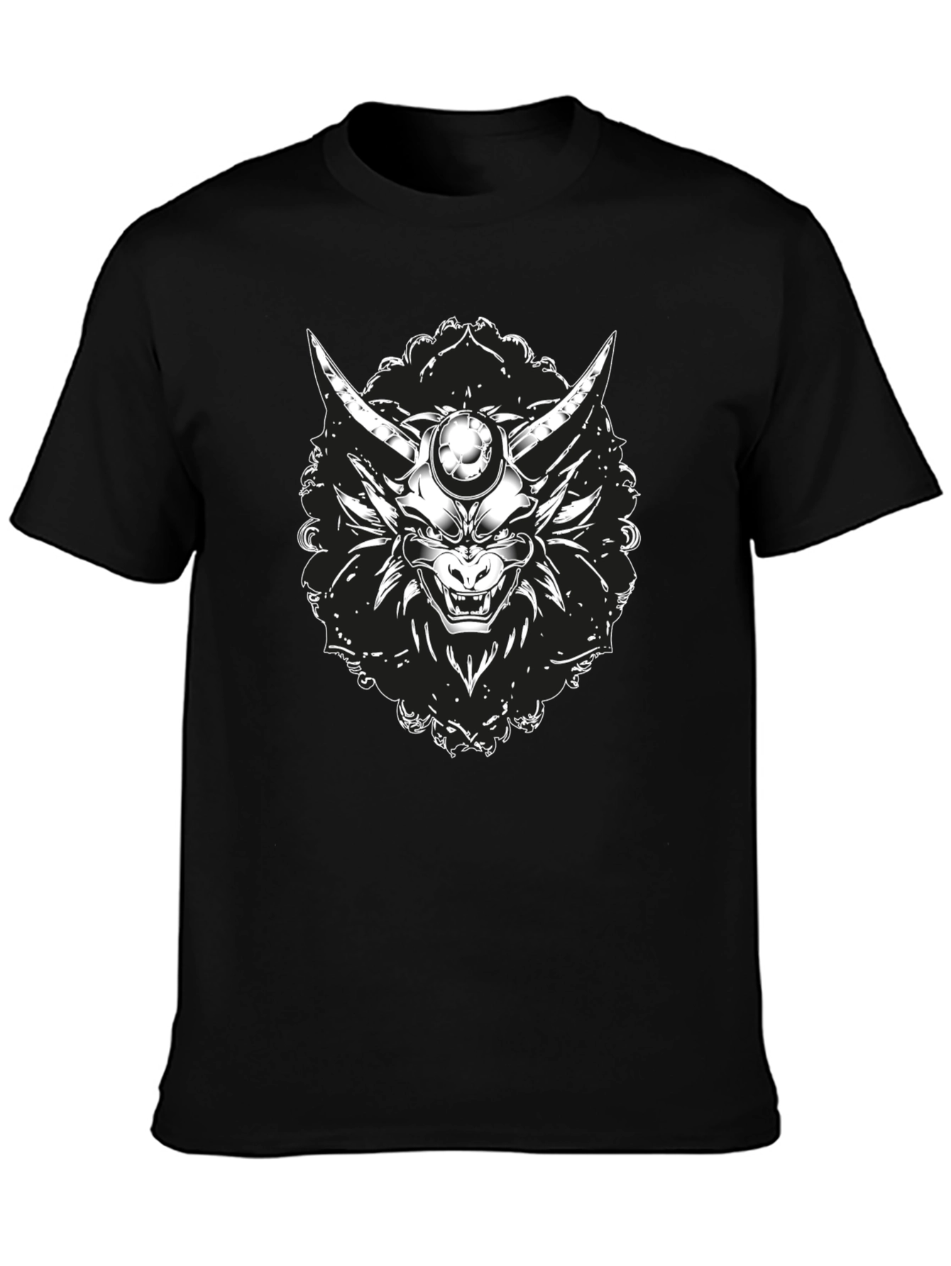 Oni Mask Graphic Black T-Shirt