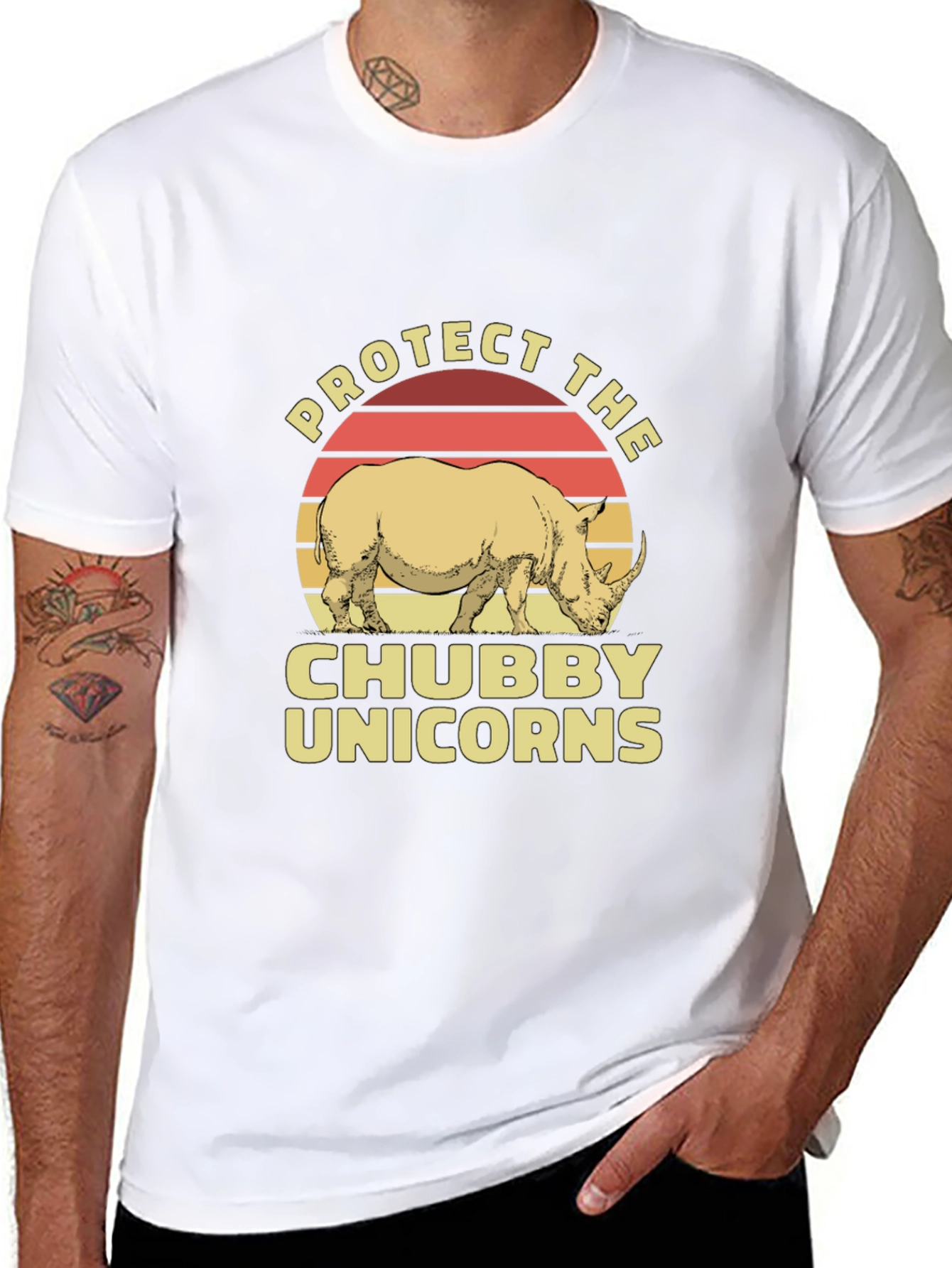Protect Chubby Unicorns Graphic Tee