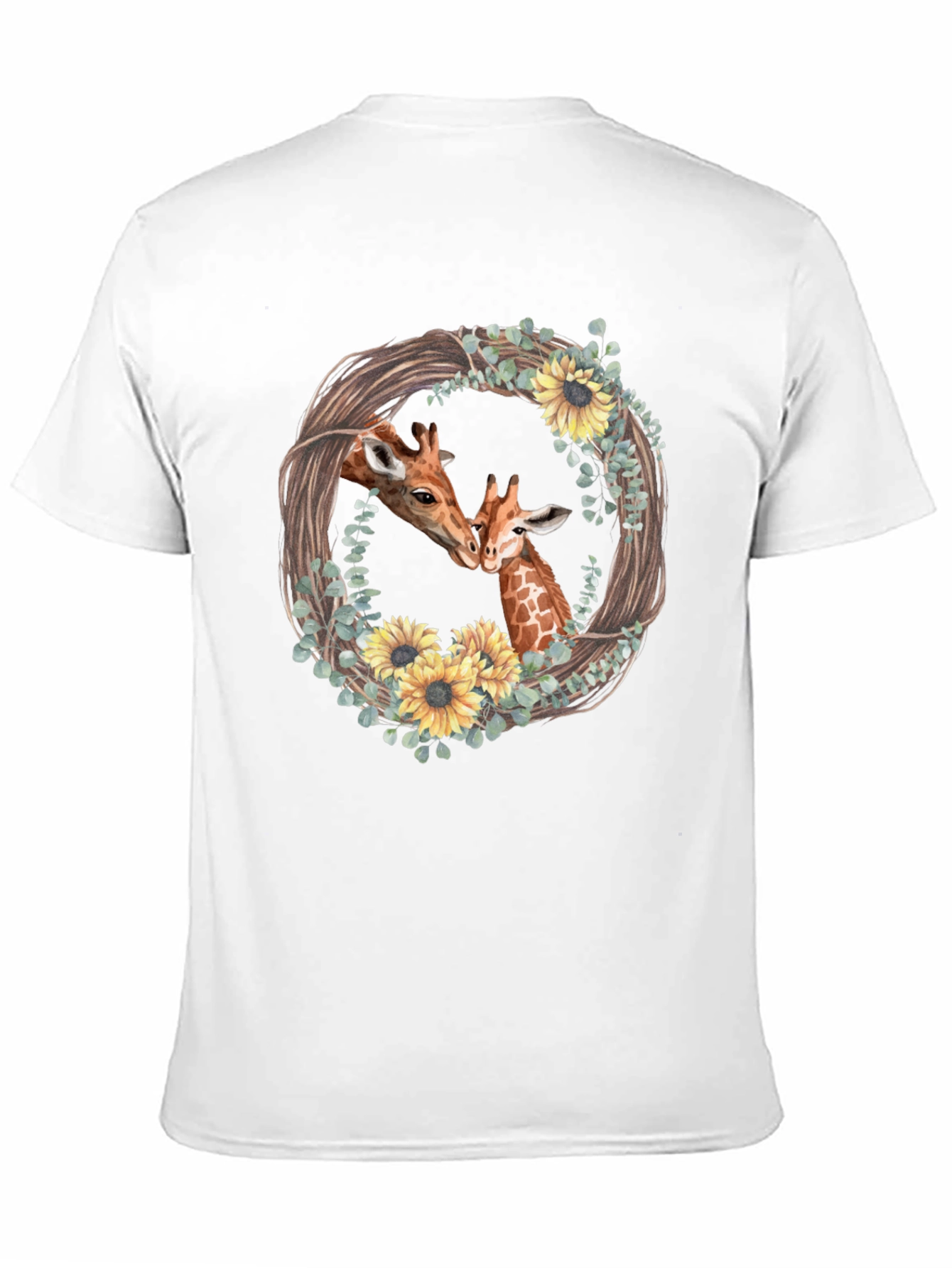 Giraffe Love Graphic Tee - Black