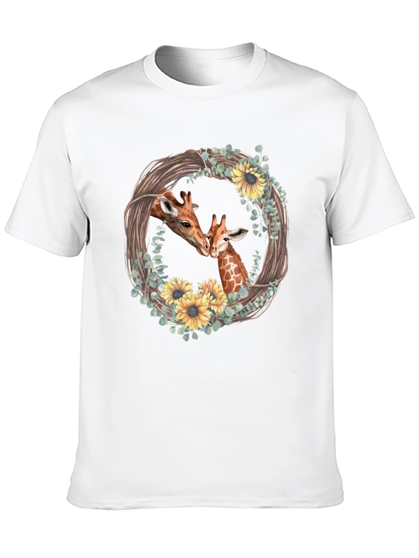 Giraffe Love Graphic Tee - Black