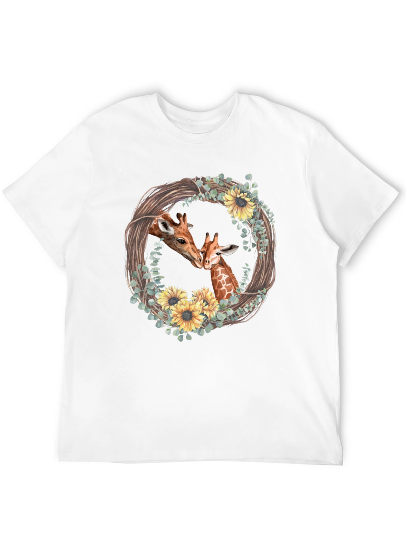 Giraffe Love Graphic Tee - Black