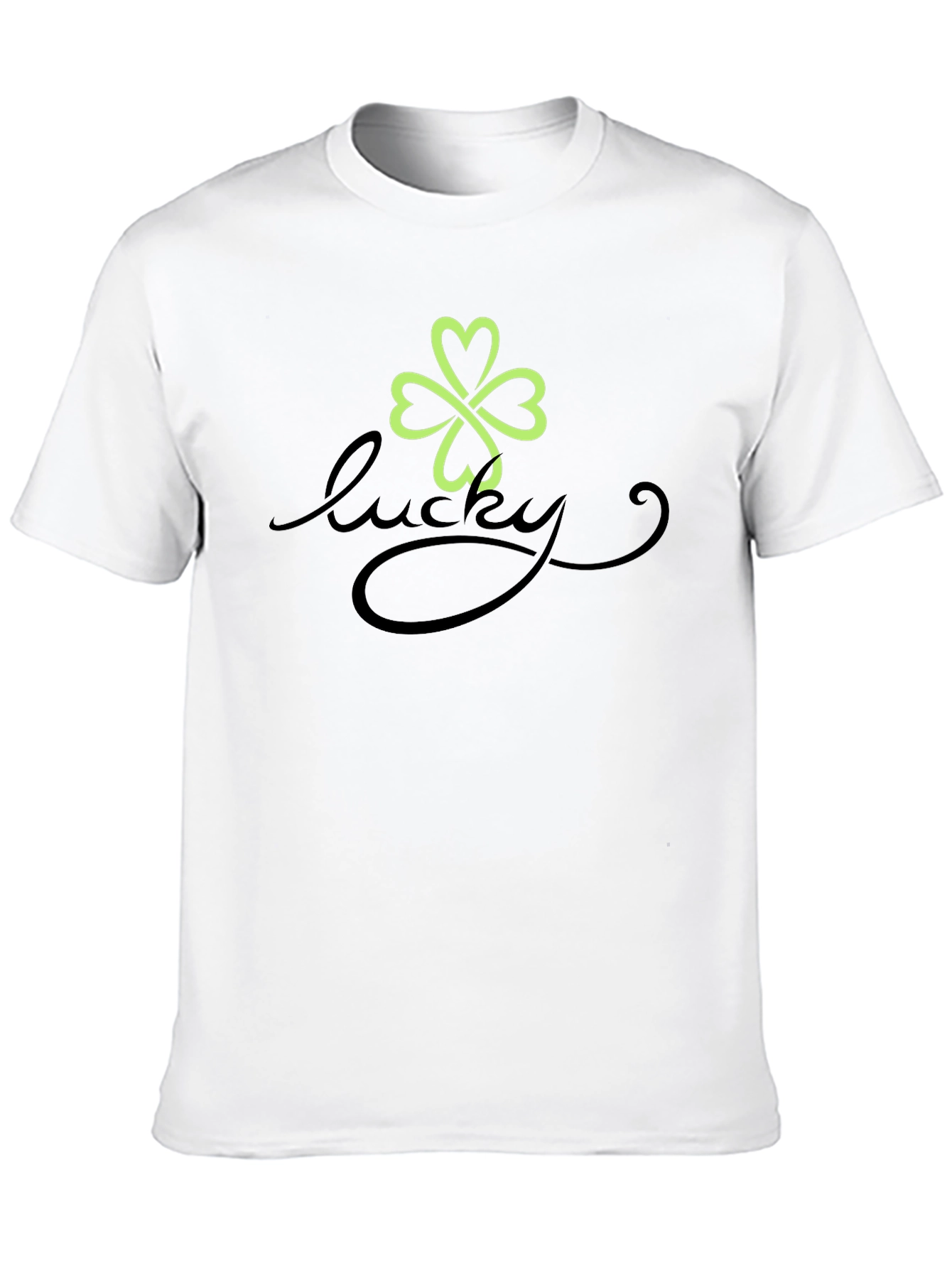 Lucky Clover Graphic T-Shirt - Mens Black Tee