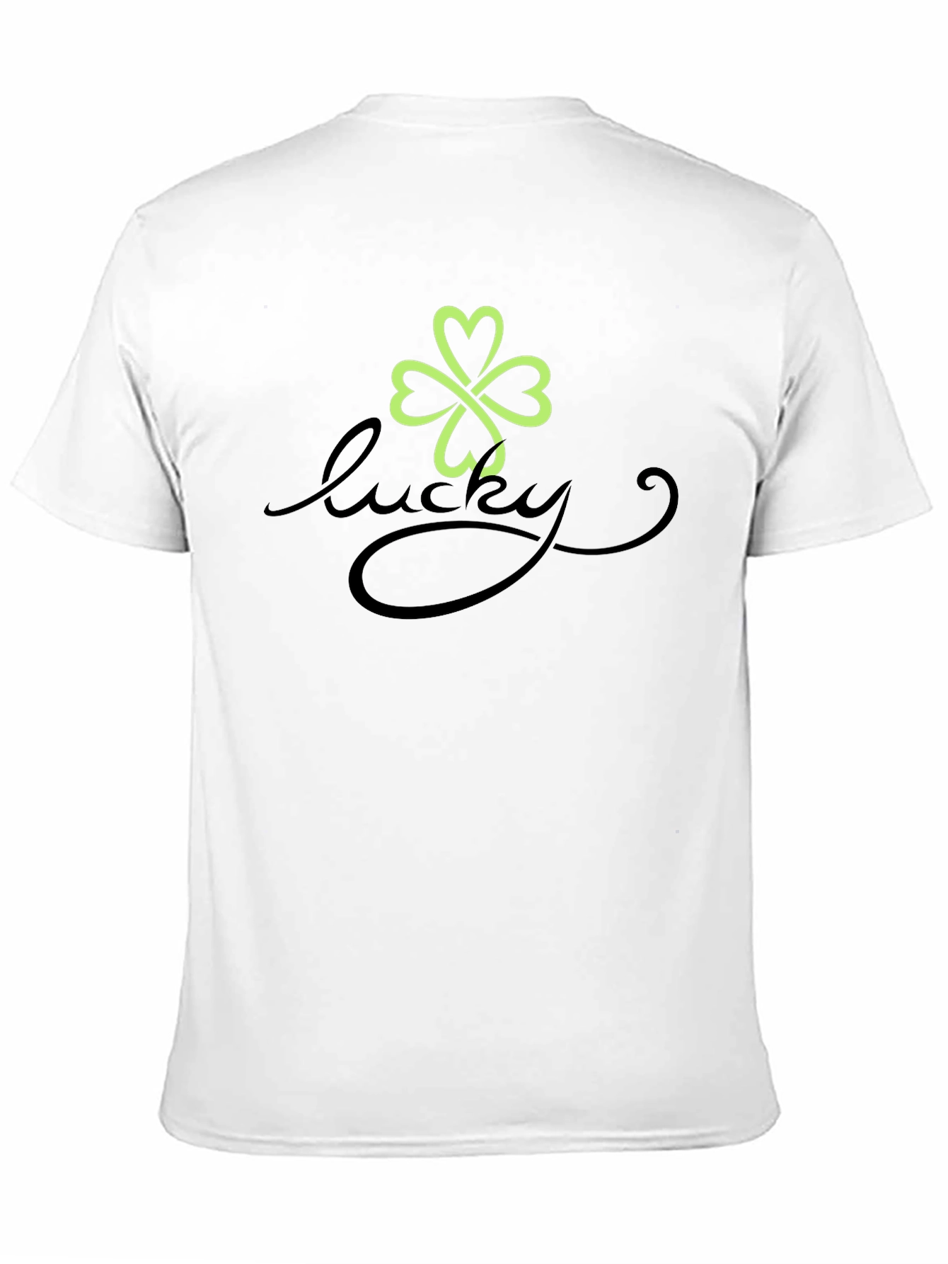 Lucky Clover Graphic T-Shirt - Mens Black Tee