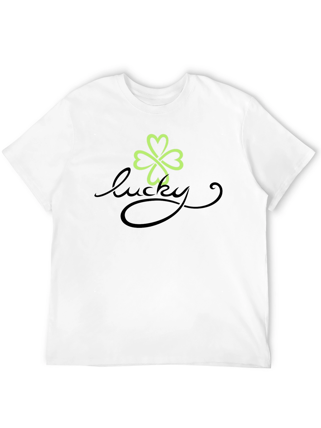 Lucky Clover Graphic T-Shirt - Mens Black Tee