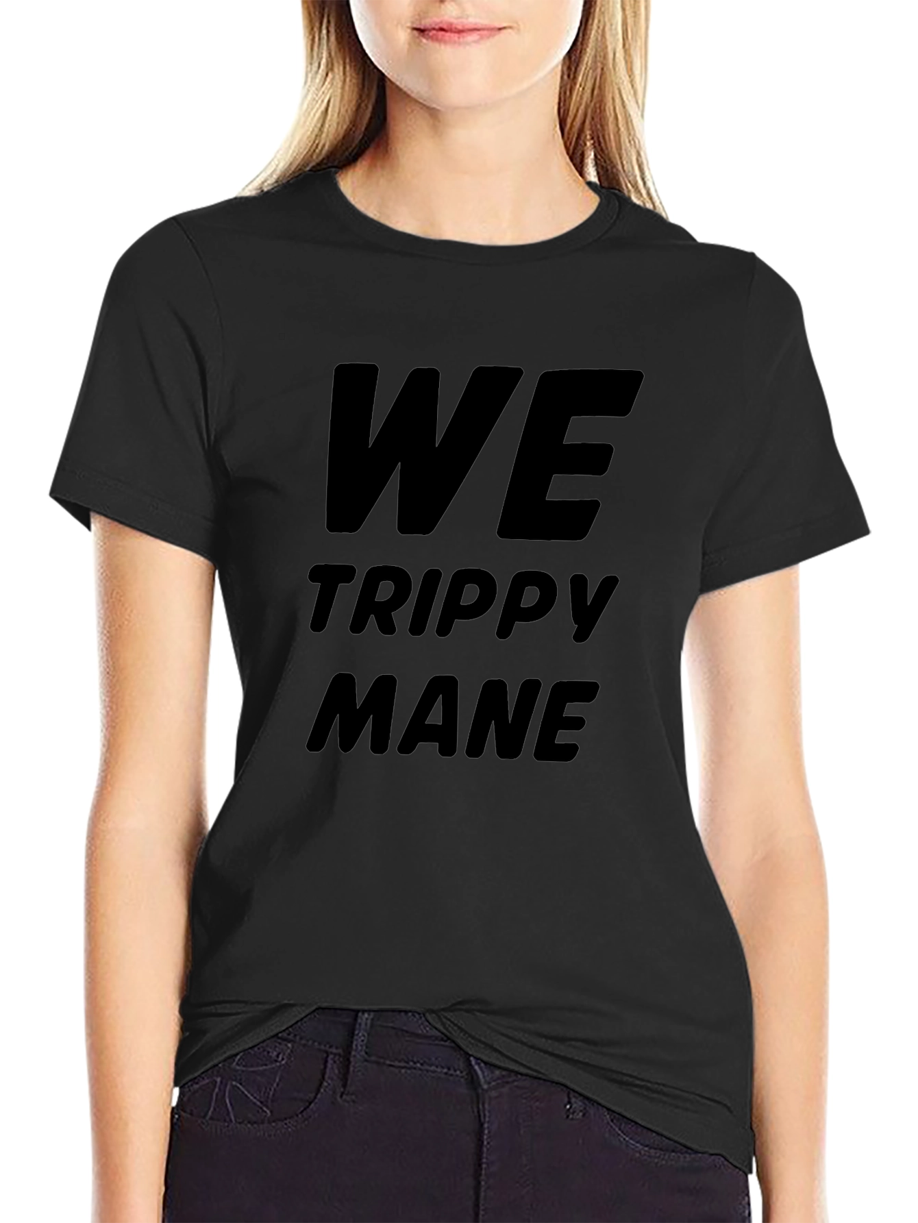 We Trippy Mane Black Graphic Tee
