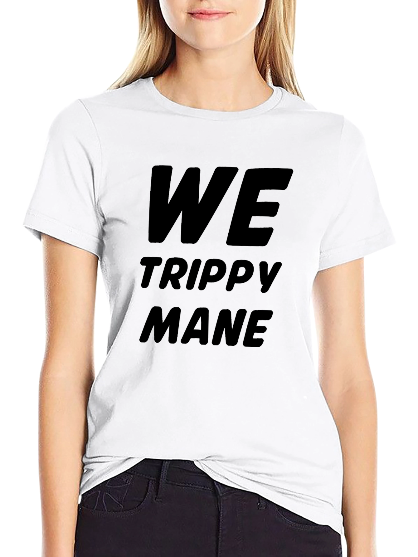 We Trippy Mane Black Graphic Tee