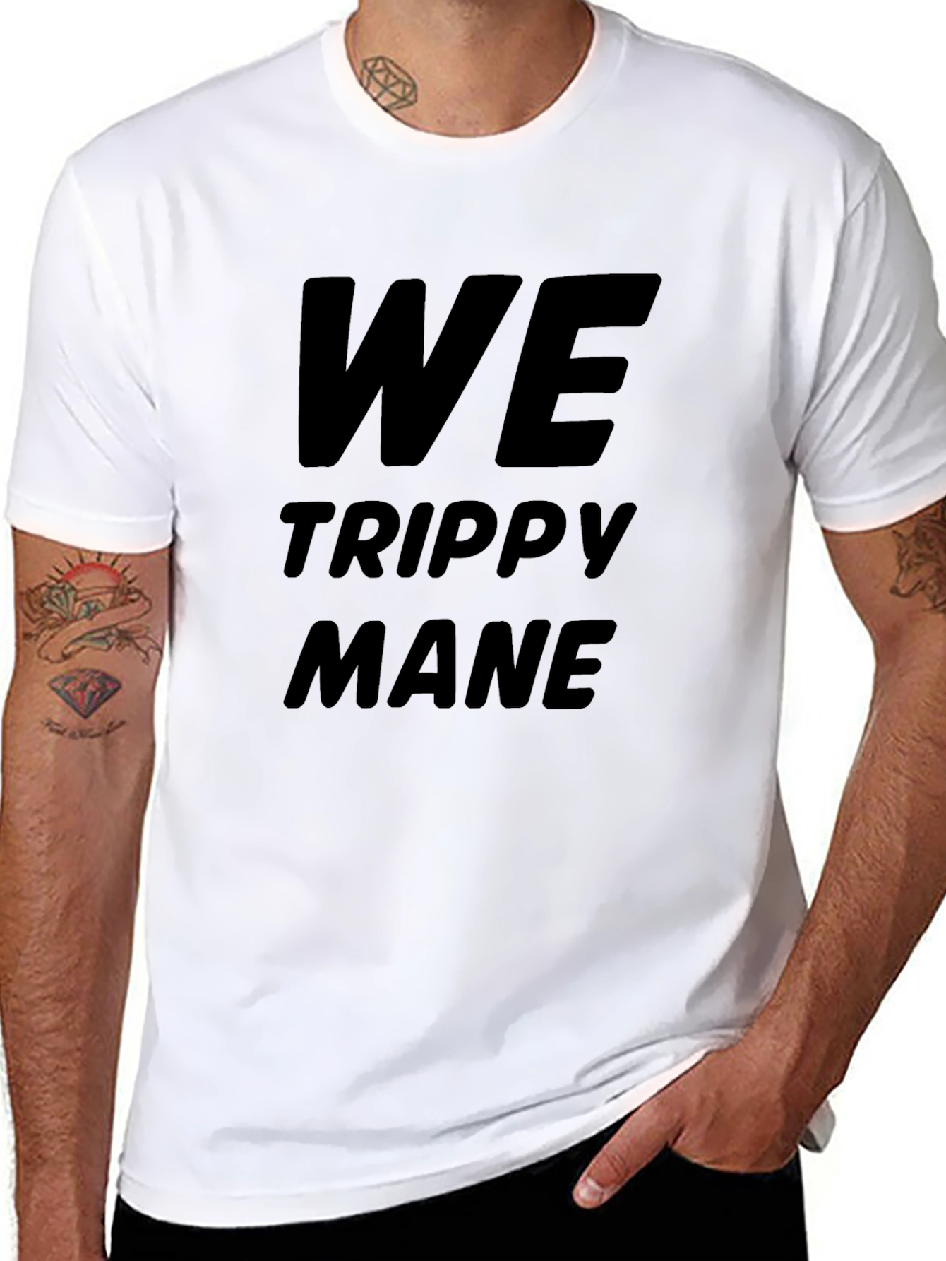 We Trippy Mane Black Graphic Tee