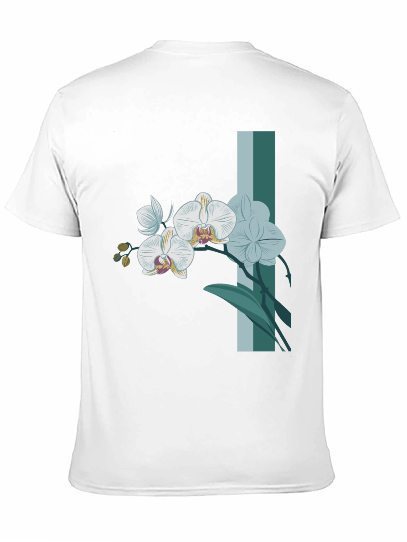 Orchid Graphic Tee - Stylish Mens Black T-Shirt