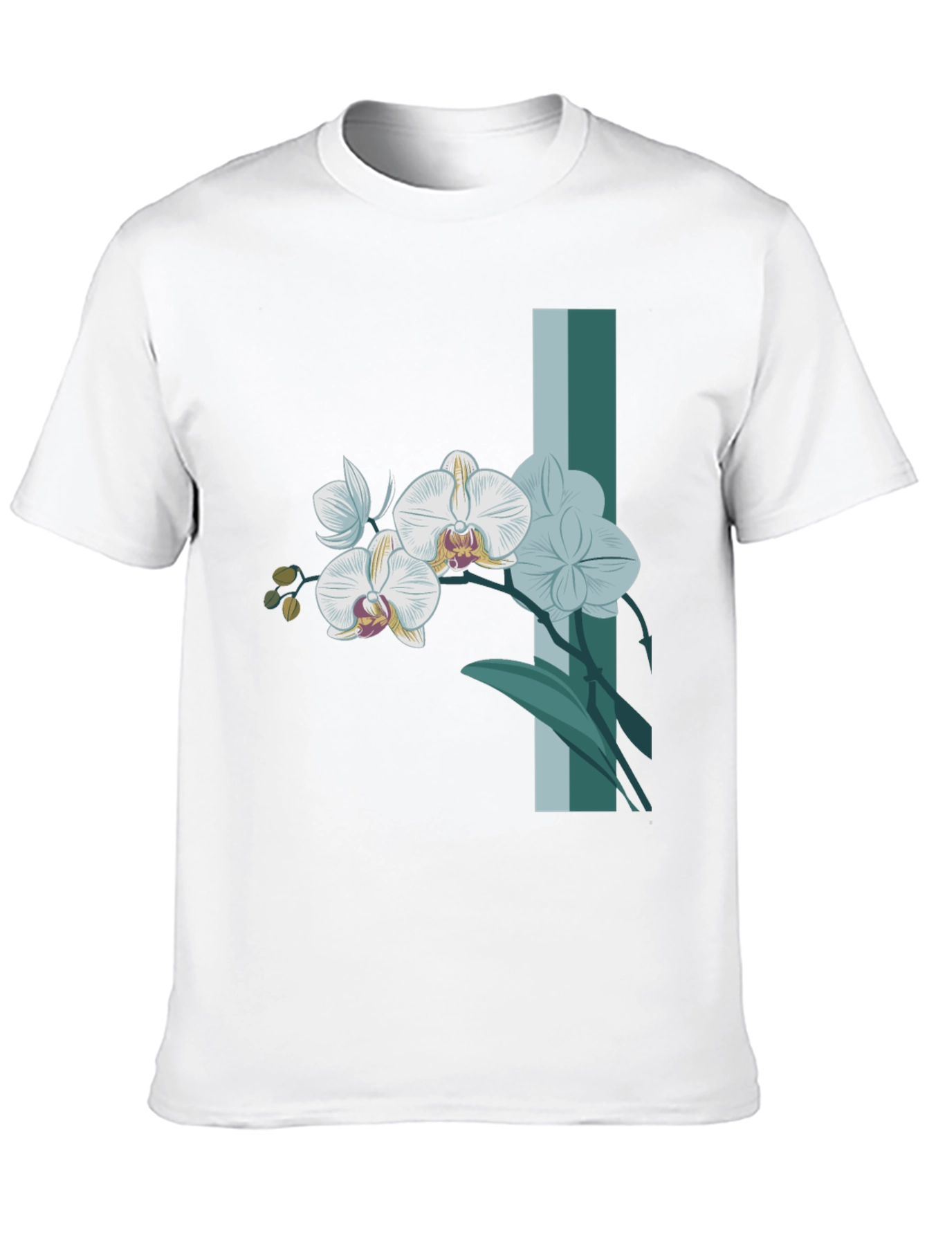 Orchid Graphic Tee - Stylish Mens Black T-Shirt