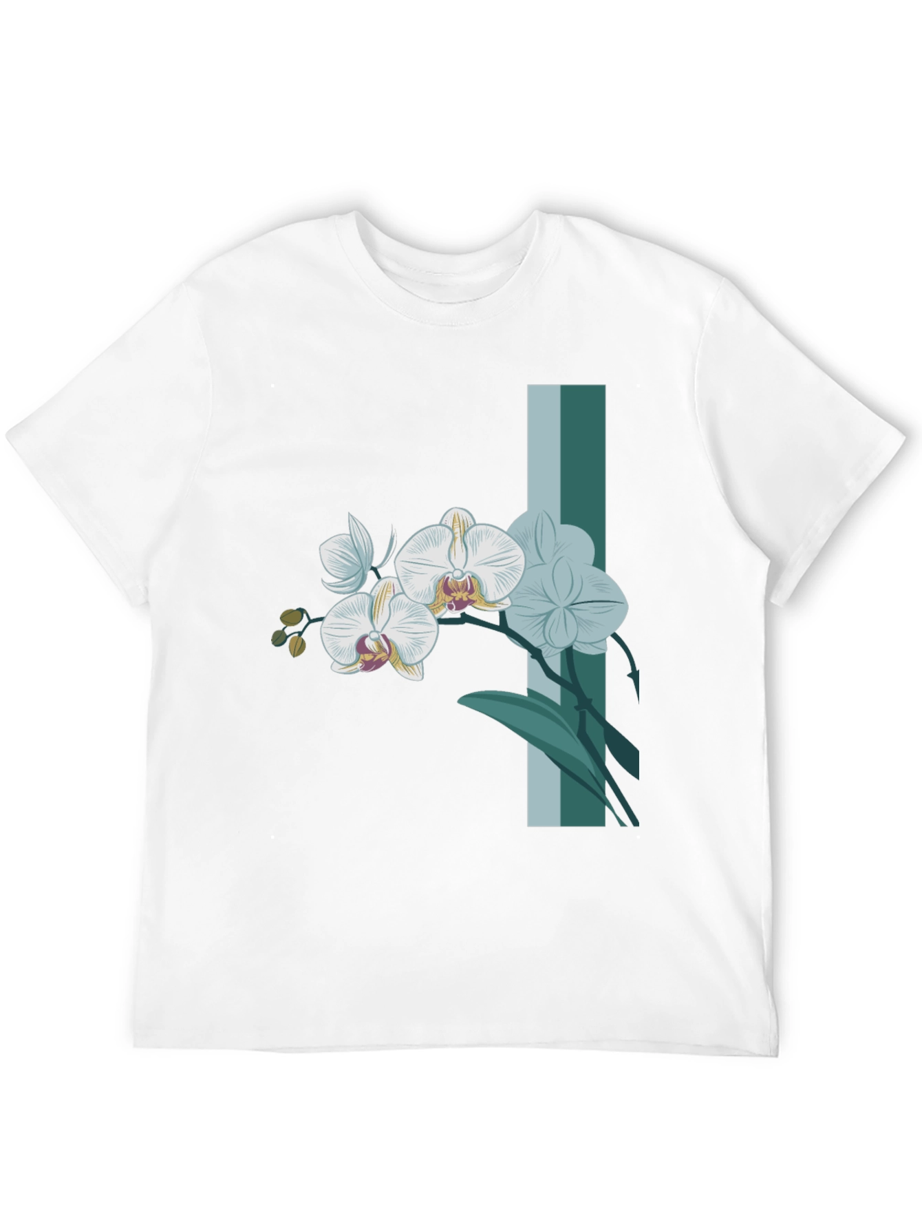 Orchid Graphic Tee - Stylish Mens Black T-Shirt