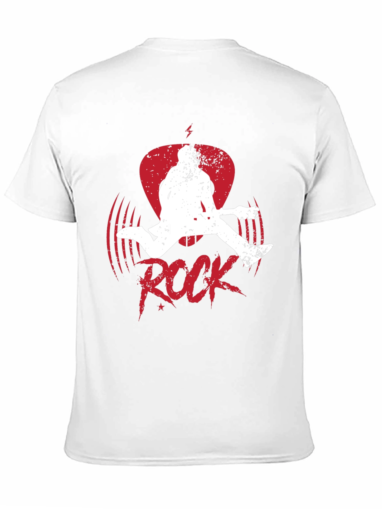 Rock Guitar Player Graphic Tee - Black Cotton