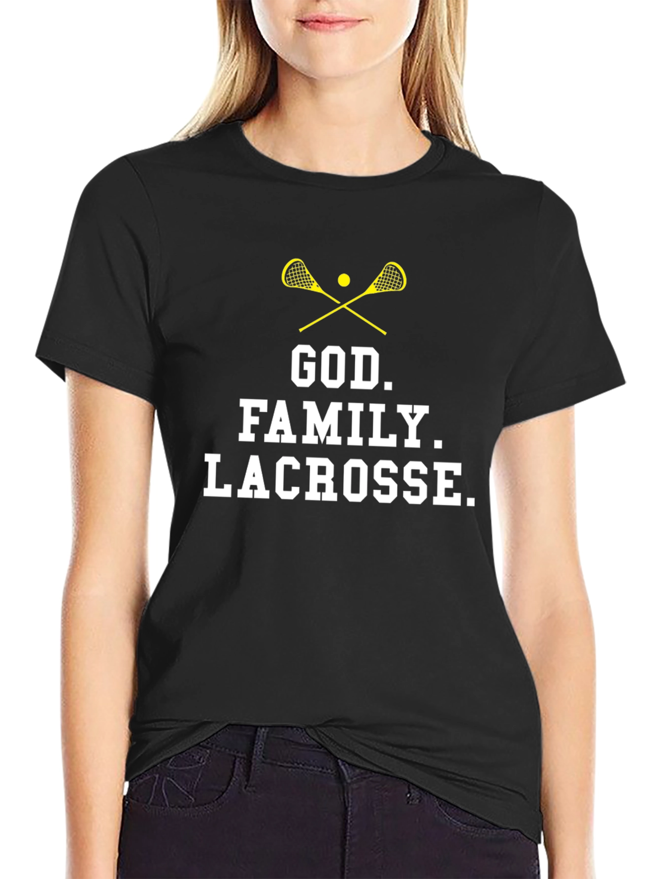 God Family Lacrosse Graphic T-Shirt