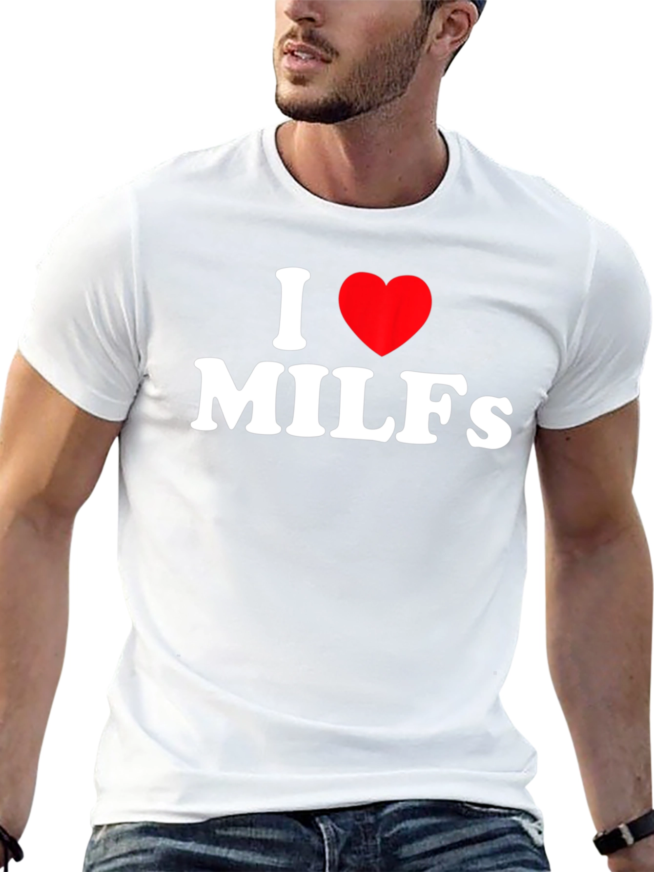 I Heart MILFs Black Graphic Tee