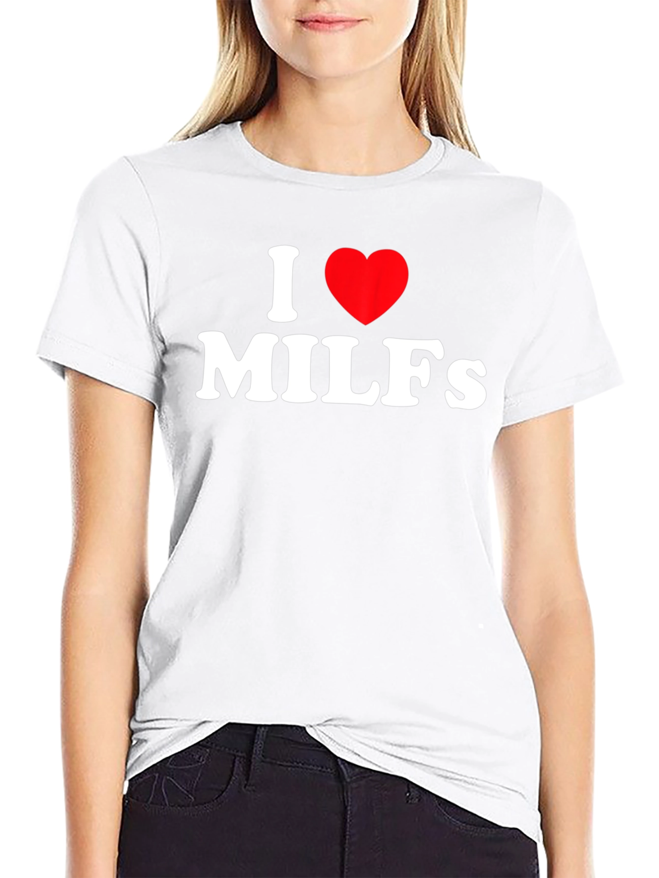 I Heart MILFs Black Graphic Tee
